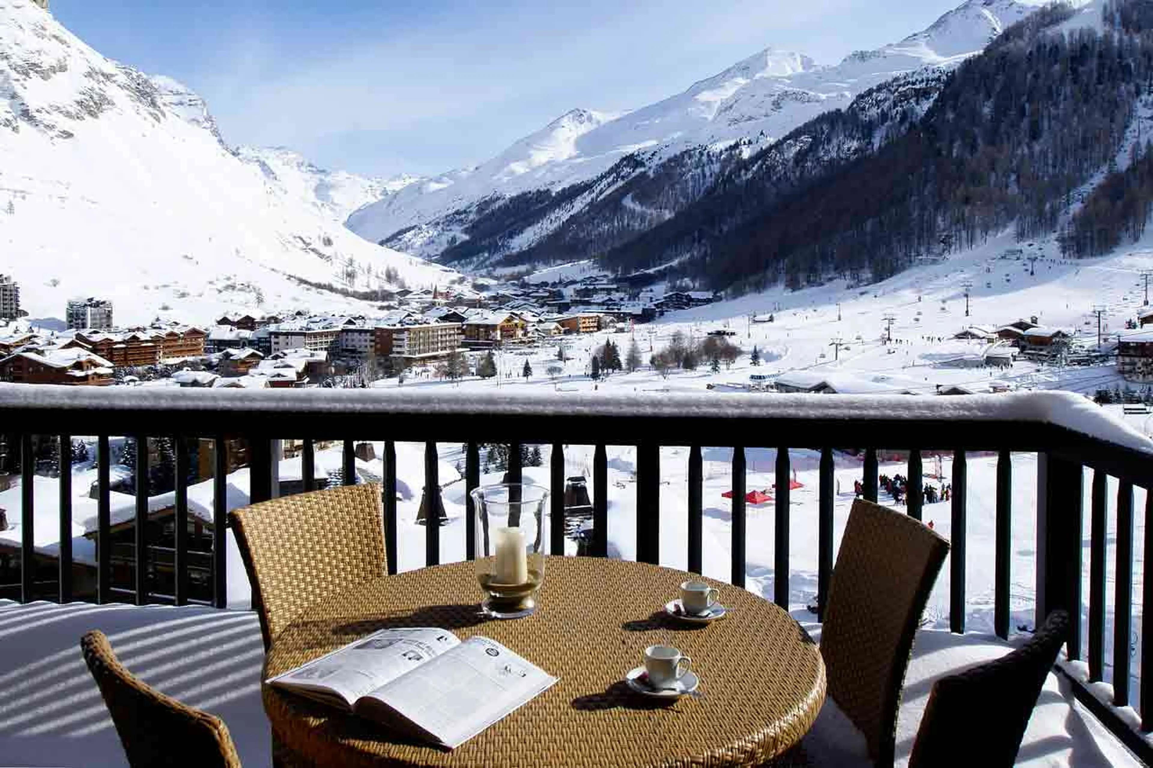 Furnished terrace at Chalet Cristal B in Val d'Isere