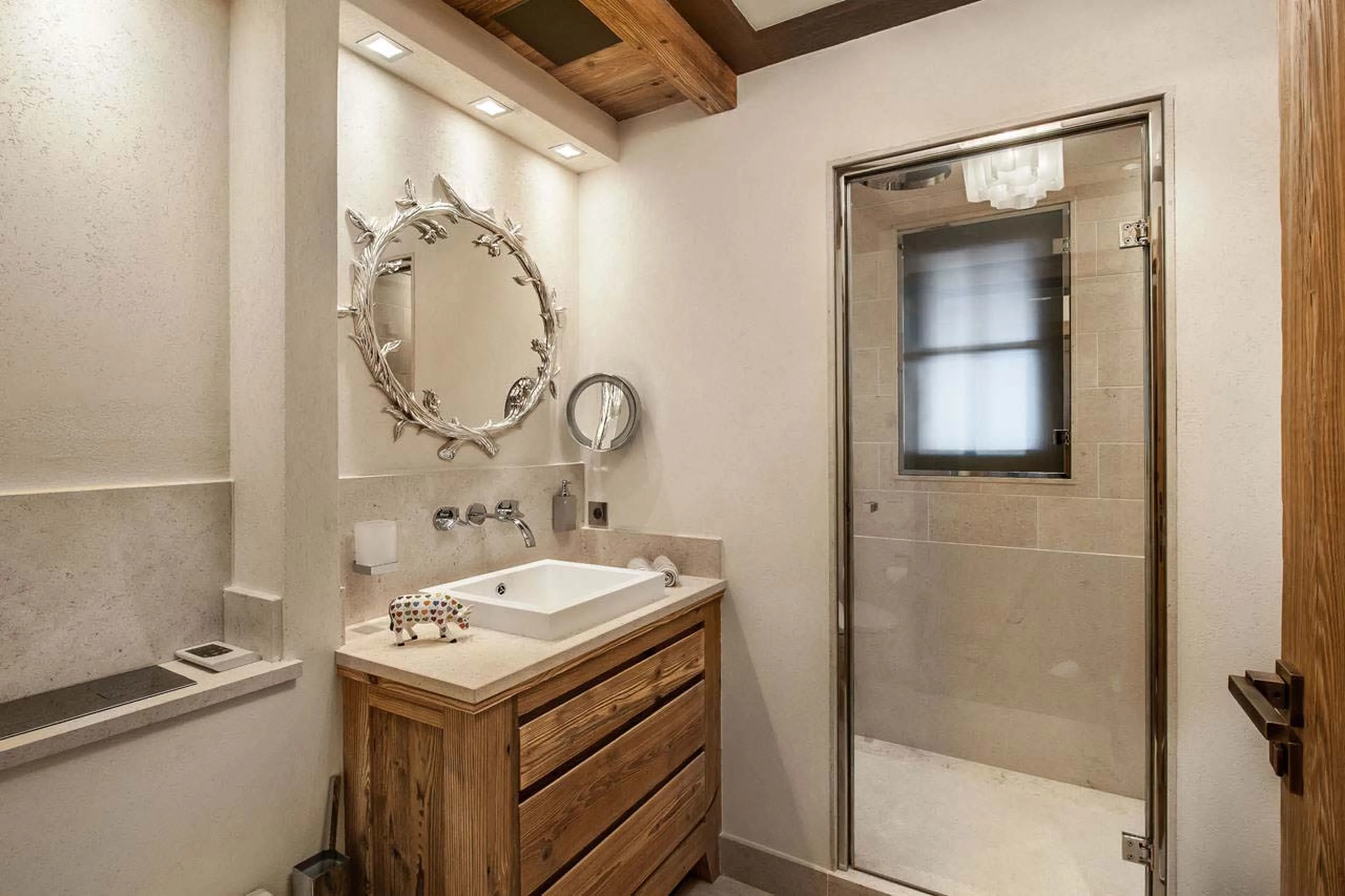 En suite shower room in Chalet Cryst'Aile in Courchevel 1850