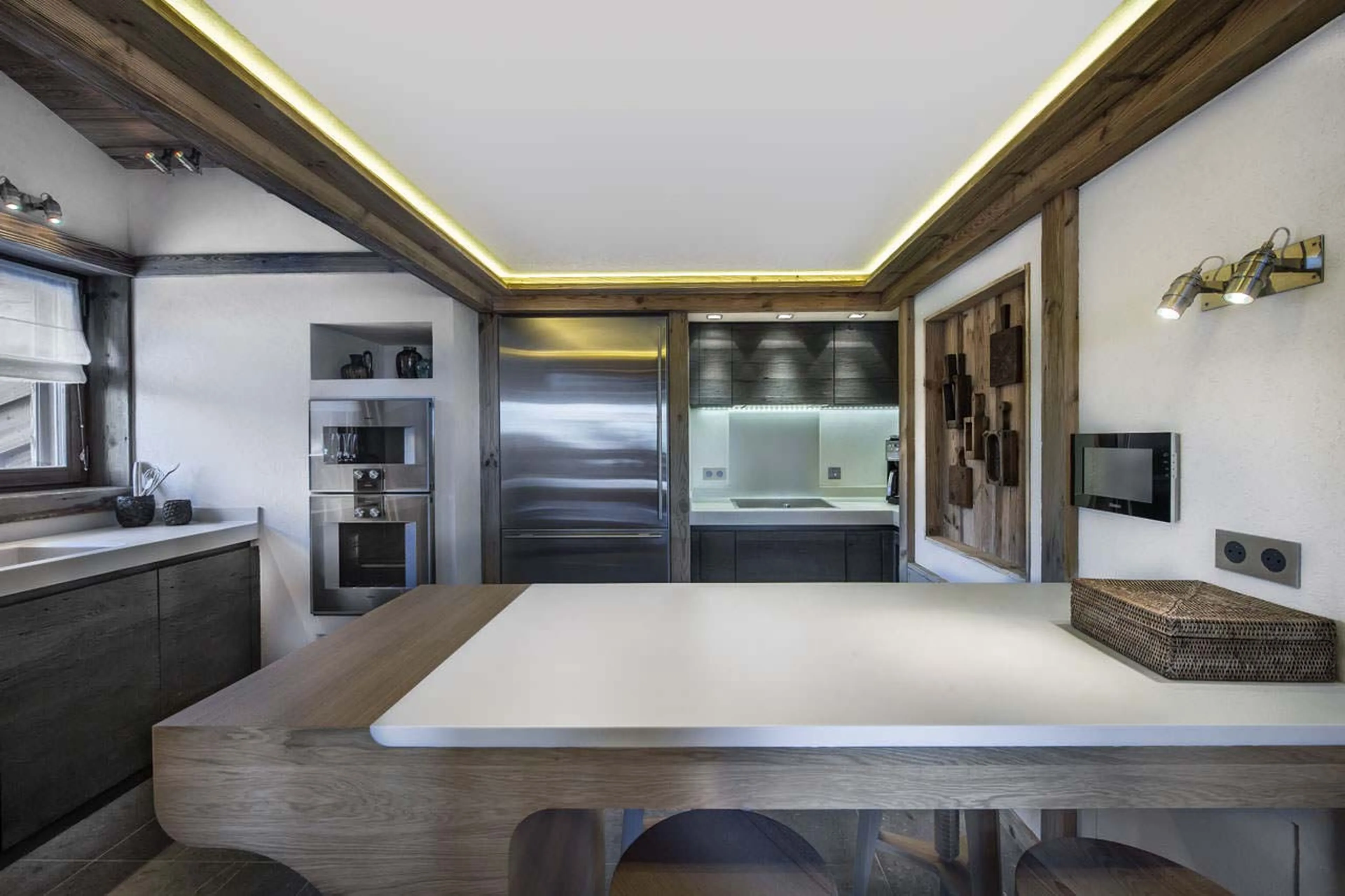 Modern kitchen of Chalet Cryst'Aile in Courchevel 1850