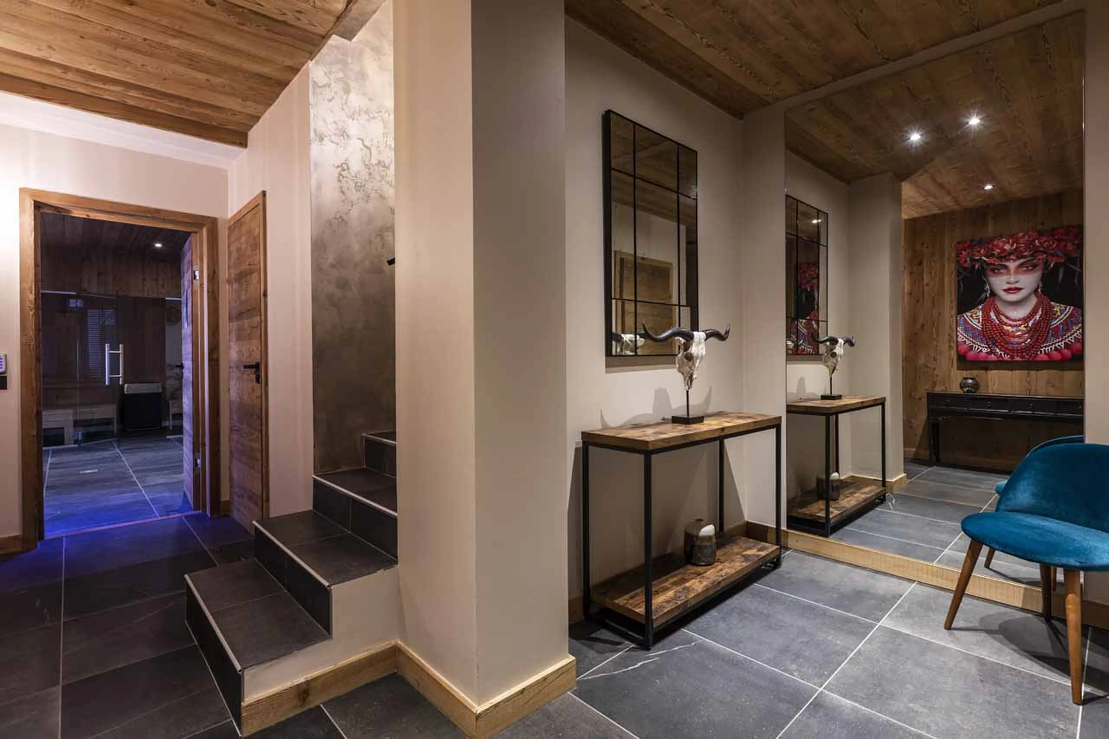 Spa entrance at Chalet Cullinan in Val Thorens