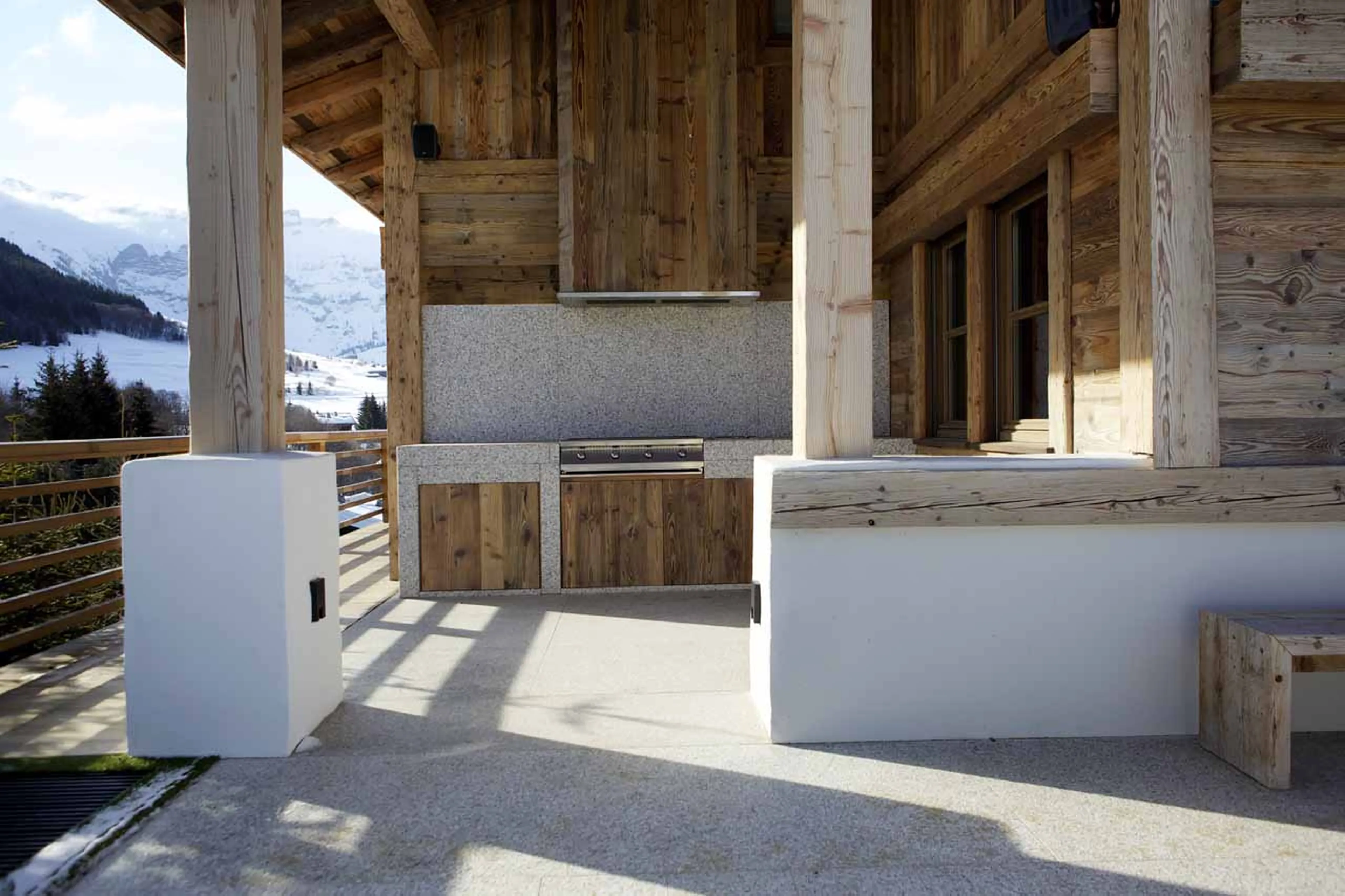 Exterior bbq at Chalet Cyanella in Megeve