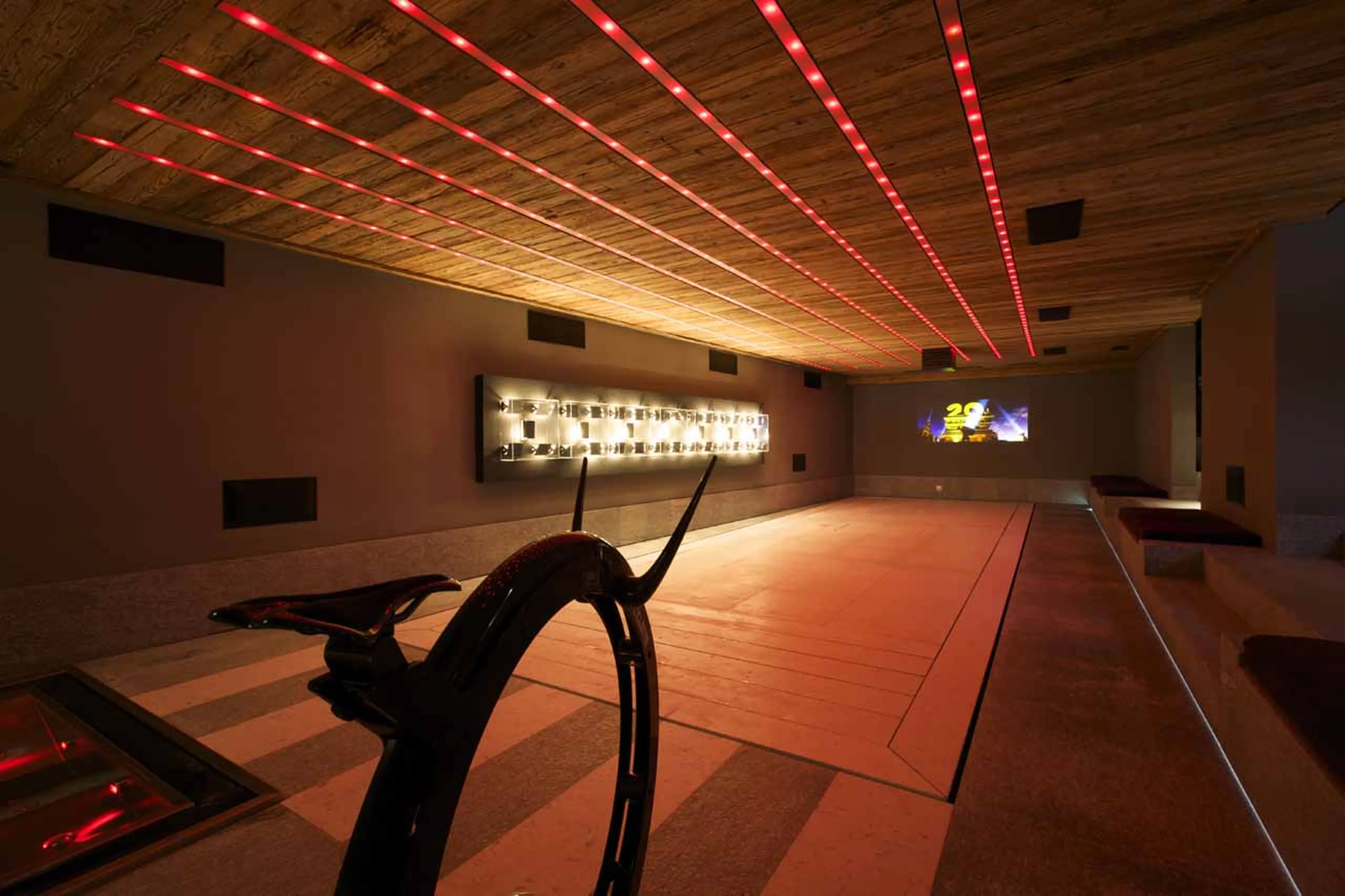 Dance floor at Chalet Cyanella in Megeve