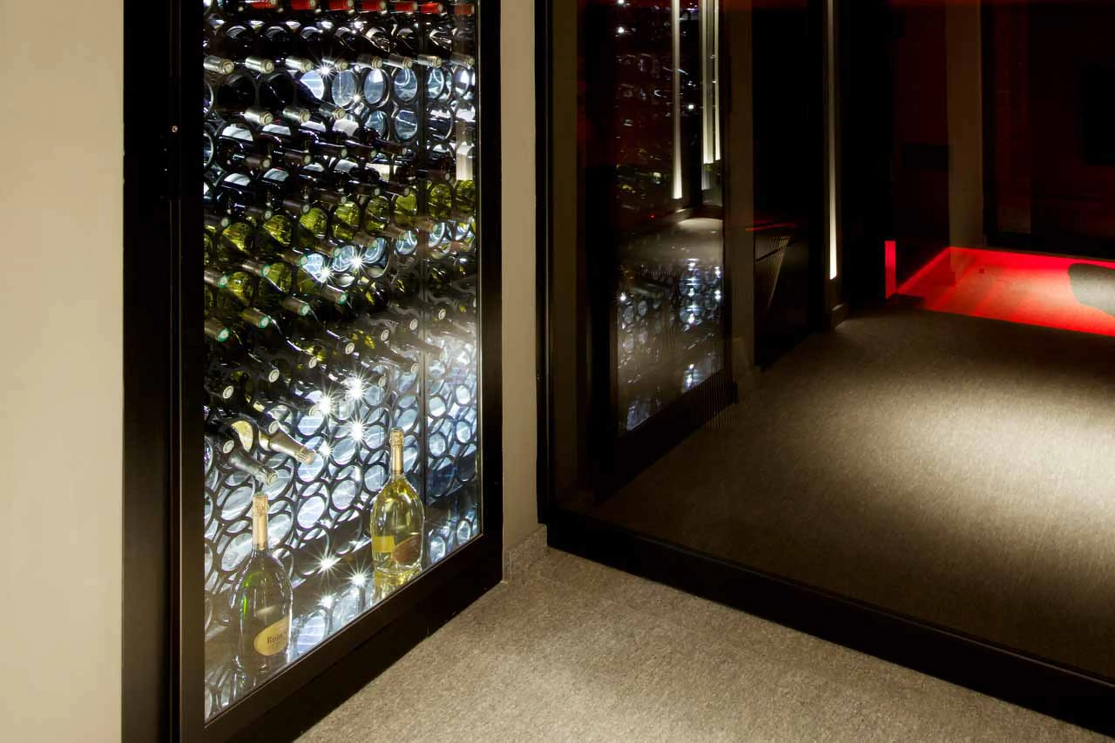 Wine cave at Chalet Cyanella in Megeve