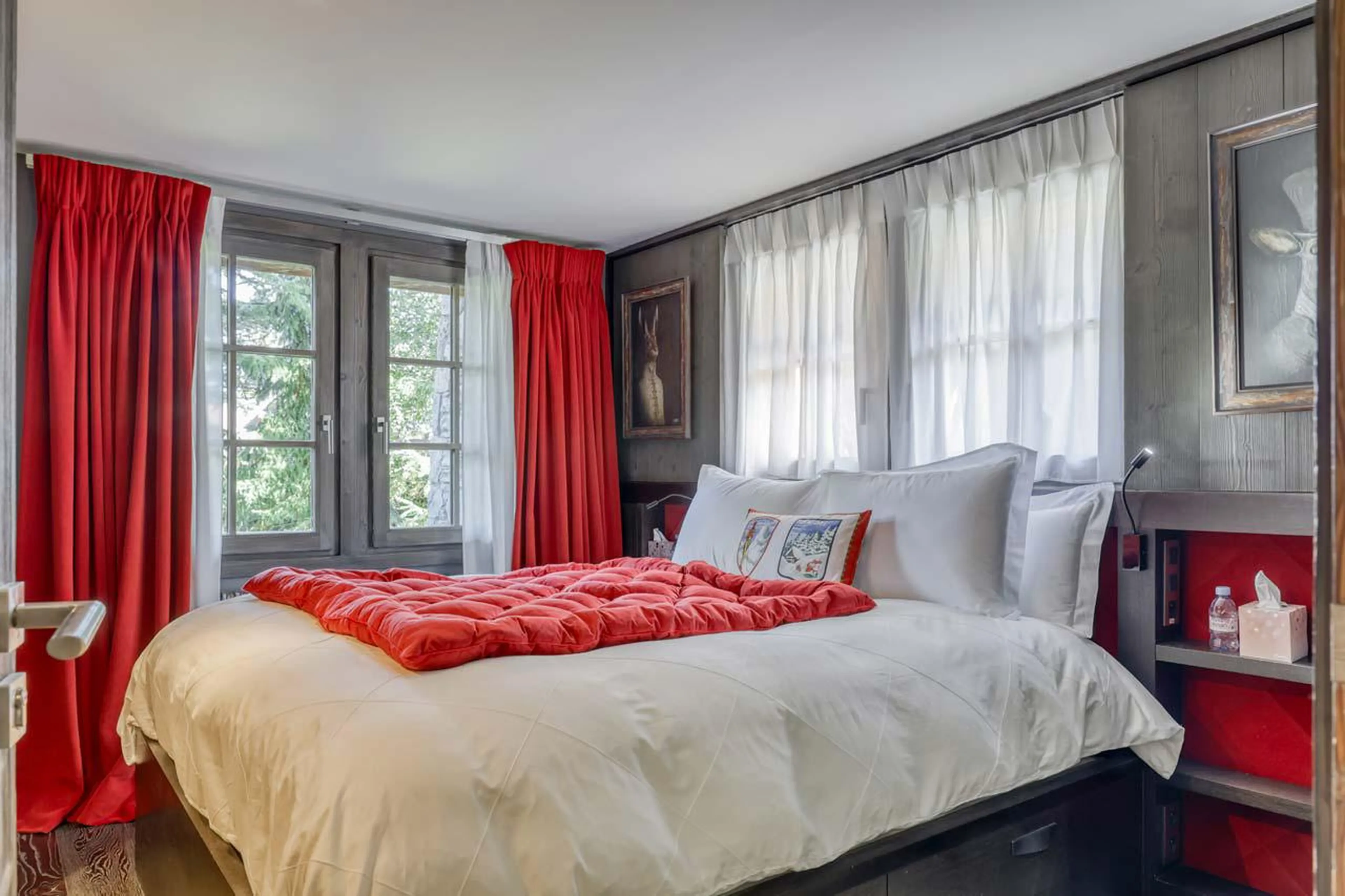 Bedroom one at Chalet Dana in Megeve