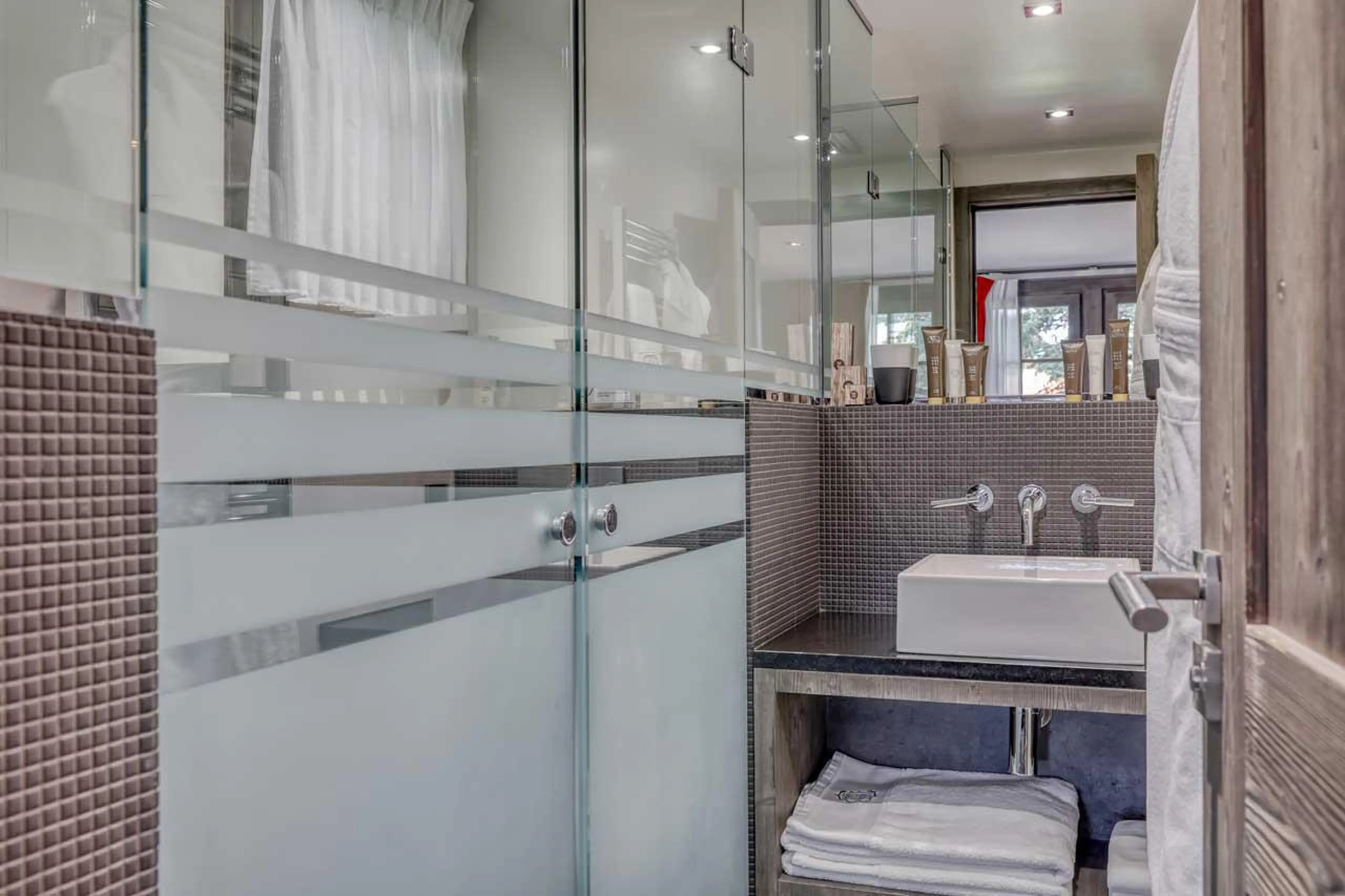 Bathroom one at Chalet Dana in Megeve