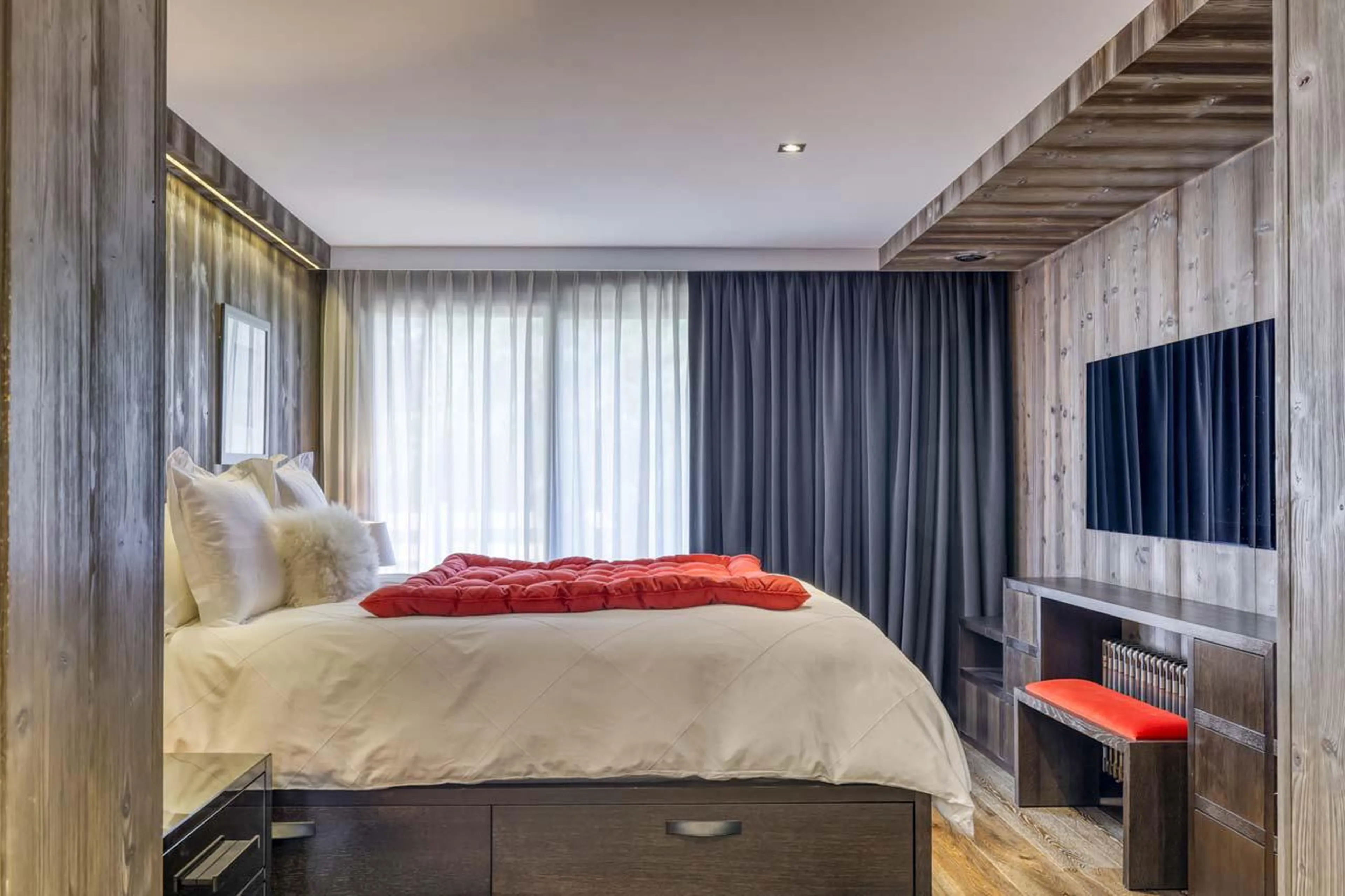 Bedroom two at Chalet Dana in Megeve