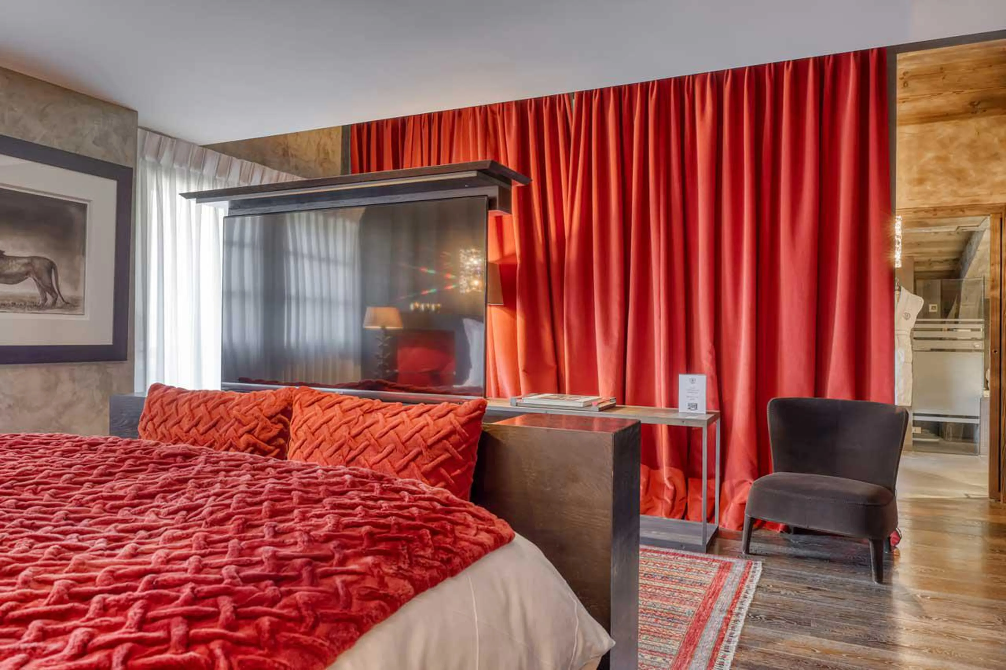 Spacious bedroom at Chalet Dana in Megeve