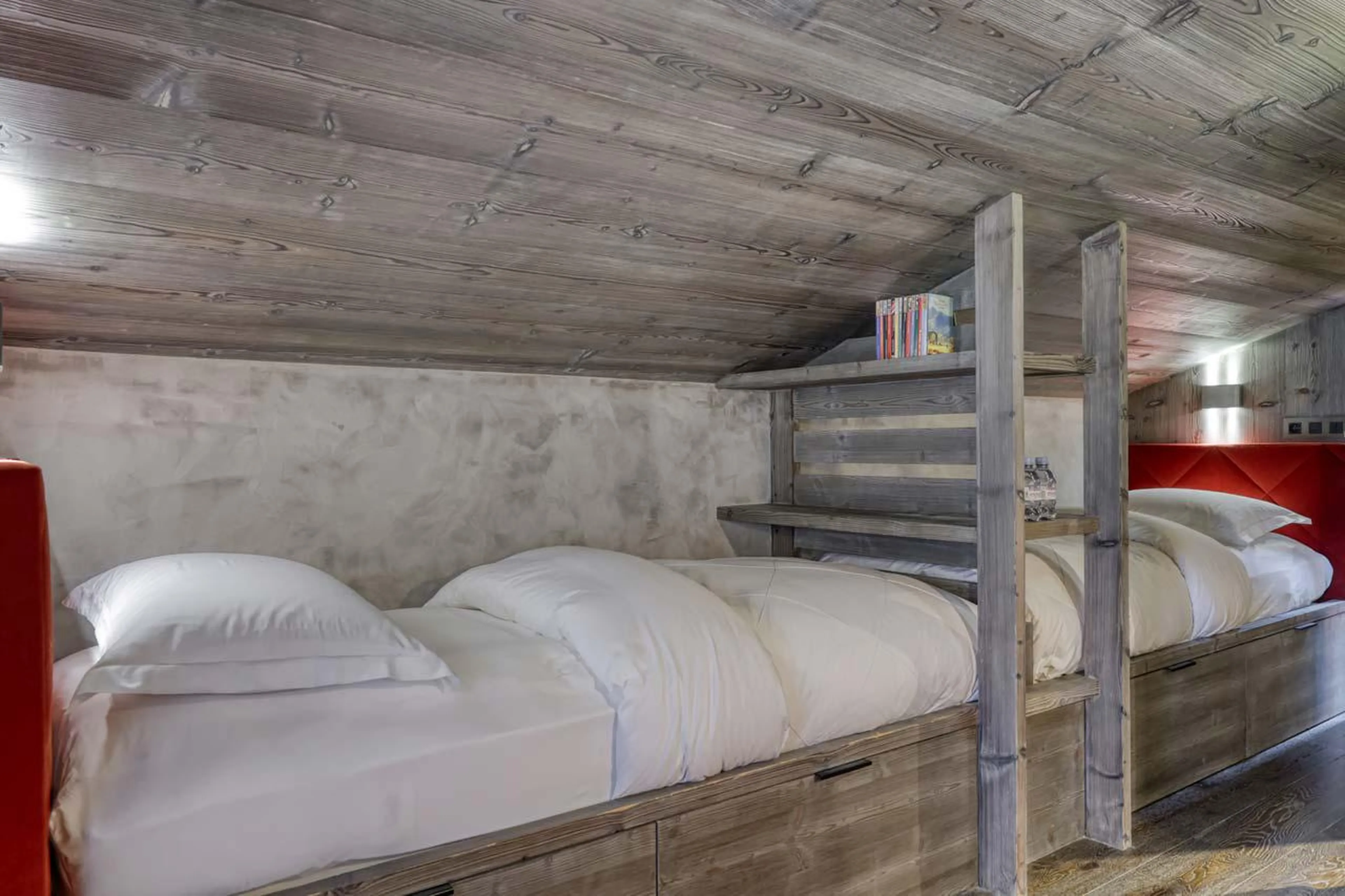 Bedroom under roof at Chalet Dana in Megeve