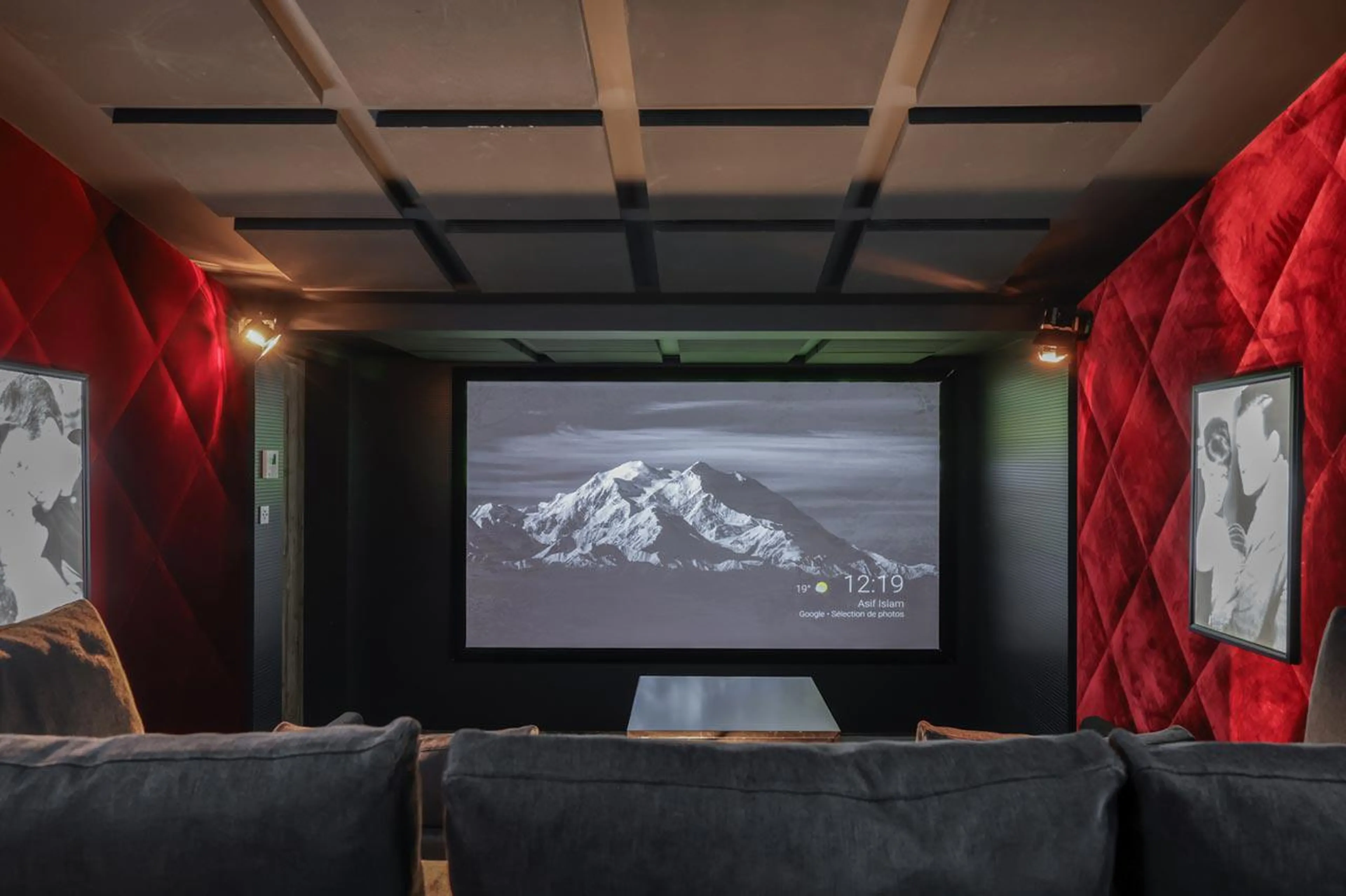 Cinema room at Chalet Dana in Megeve