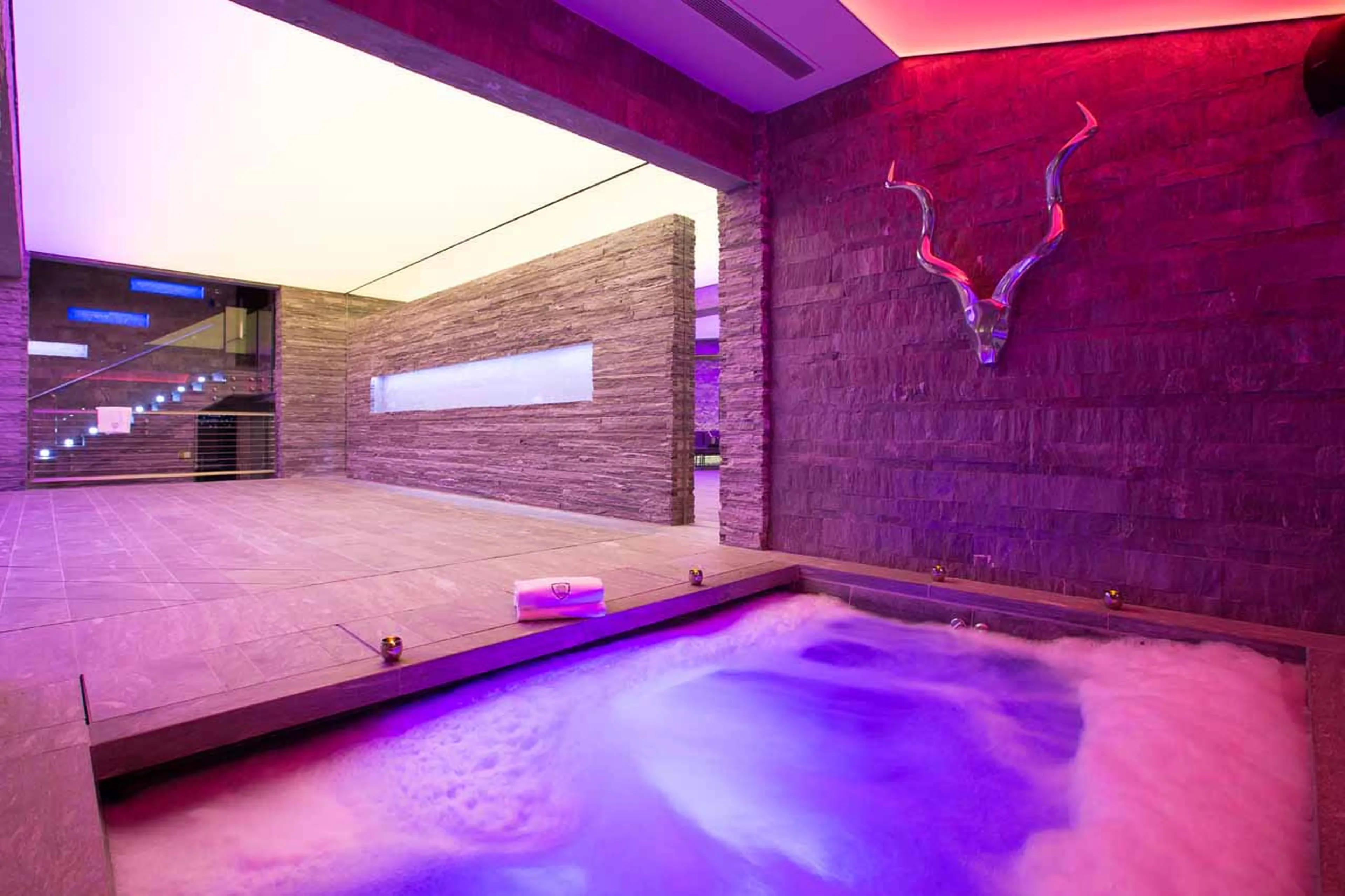 Hot tub and dance floor at Chalet Dana in Megeve