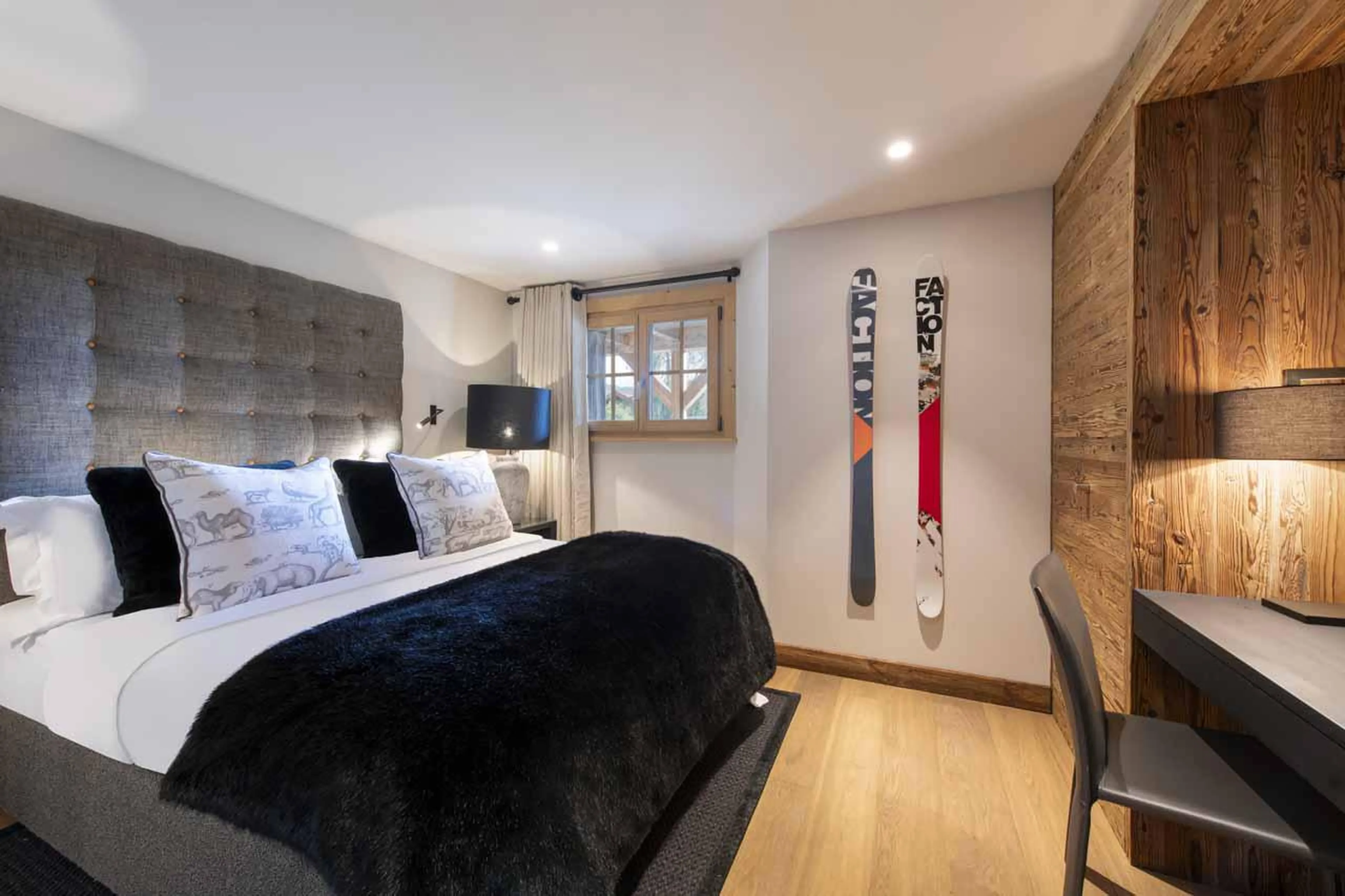 Bedroom five in Chalet Daphne in Verbier
