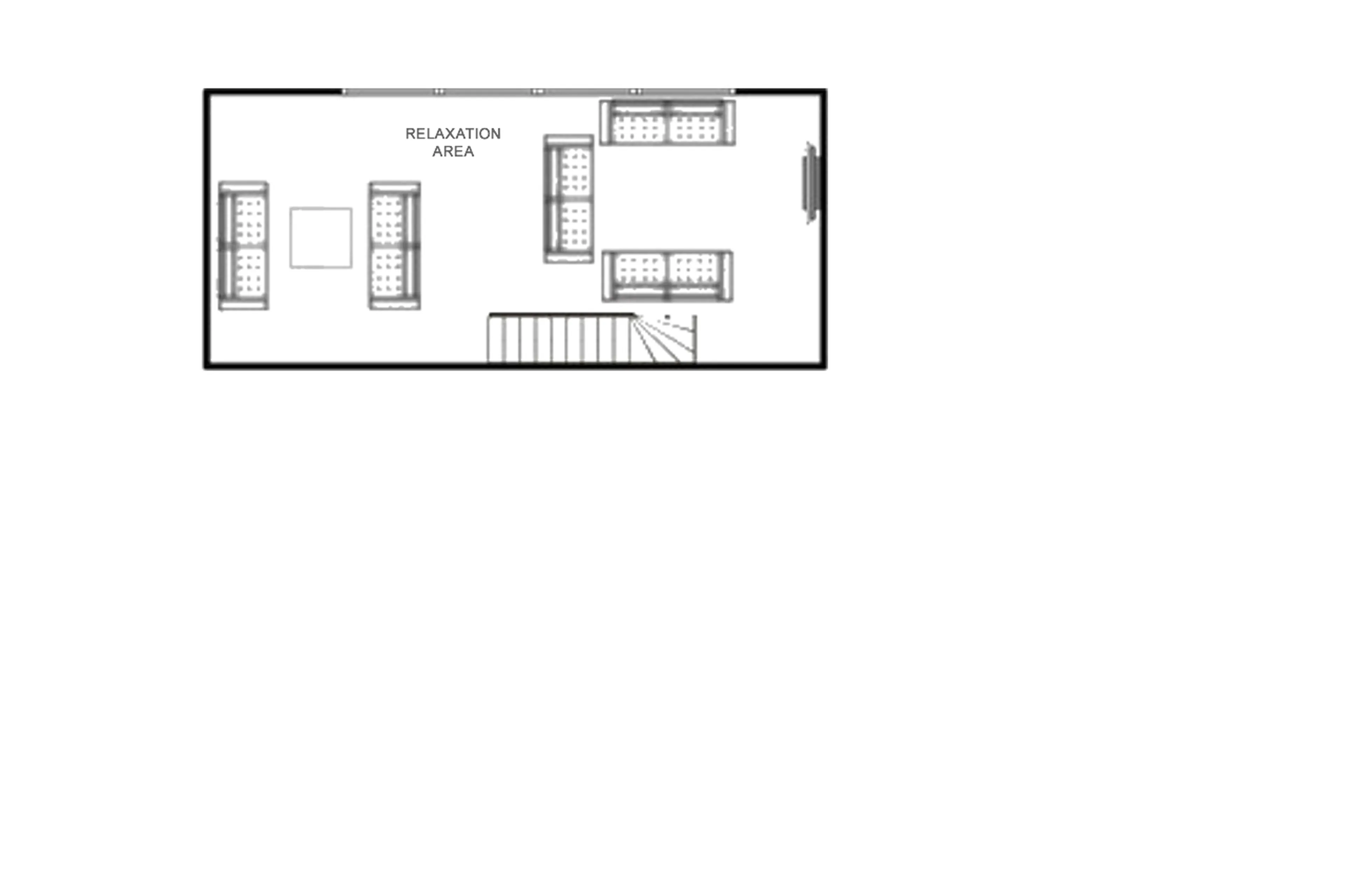 Mezzanine level floor plan of Chalet Daria in Val d'Isere