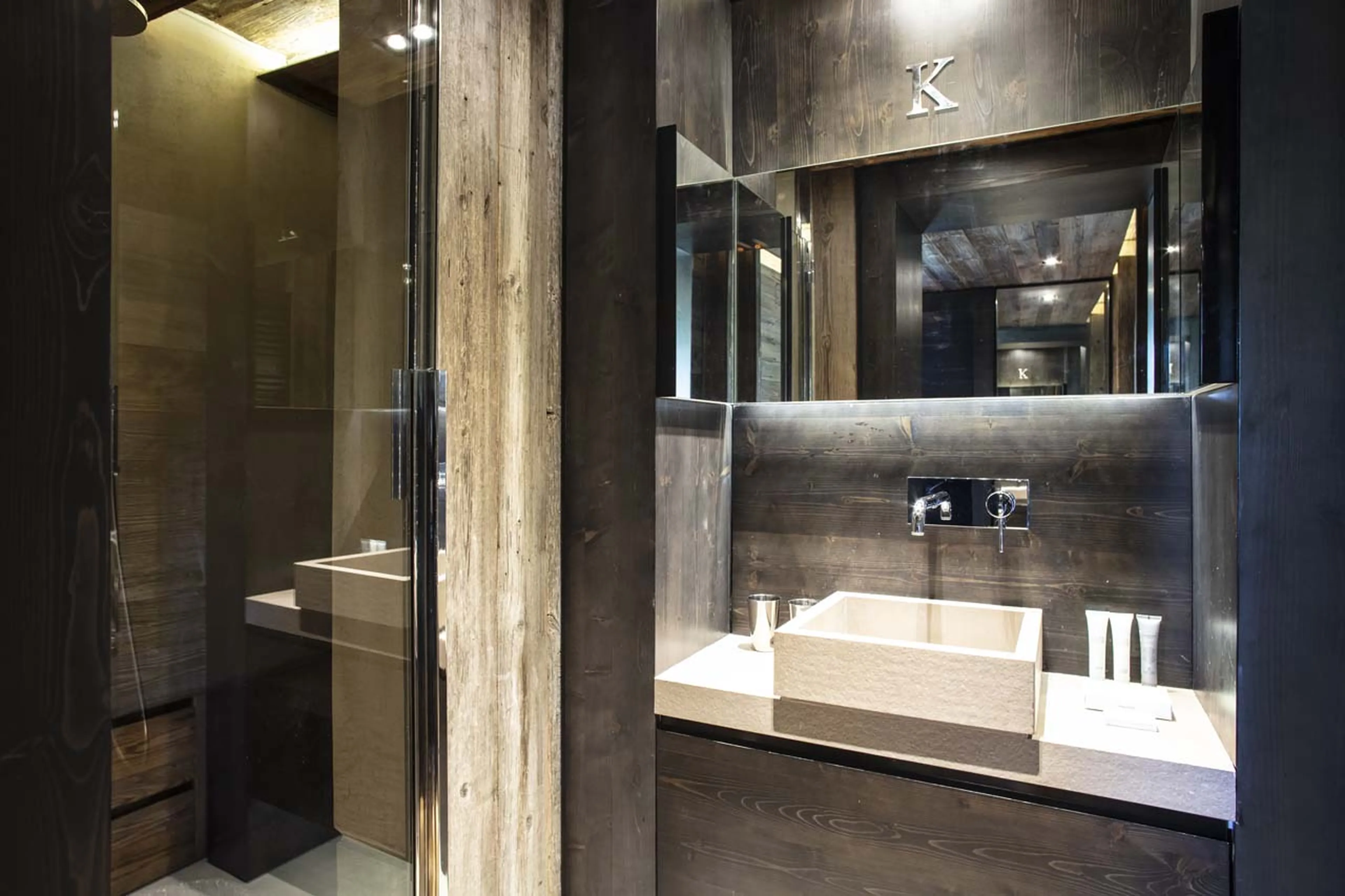 Bathroom five at Chalet de la Cry in Megeve