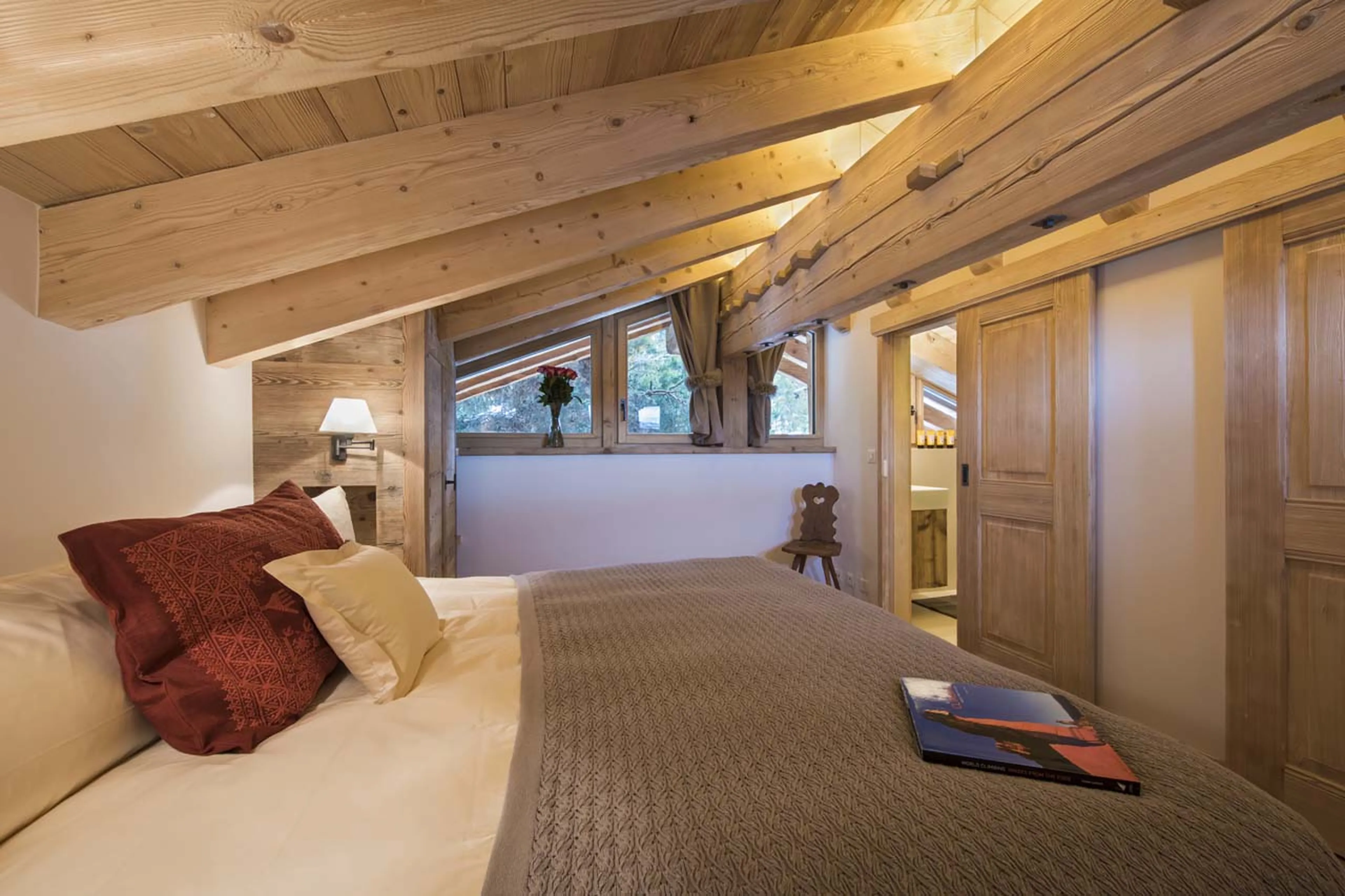 Bedroom three in Chalet Delormes in Verbier