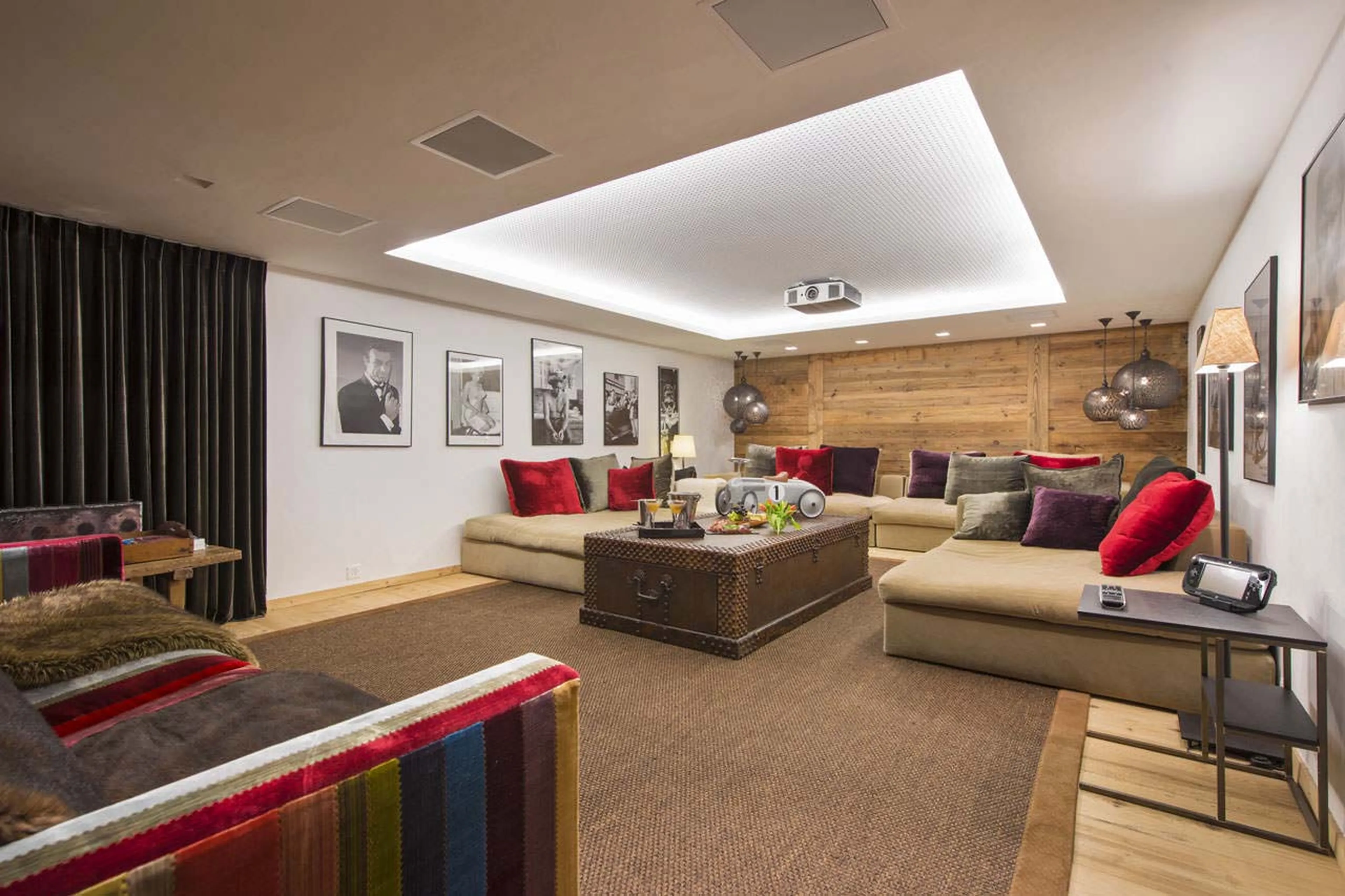 Cinema room at Chalet Dent Blanche in Verbier