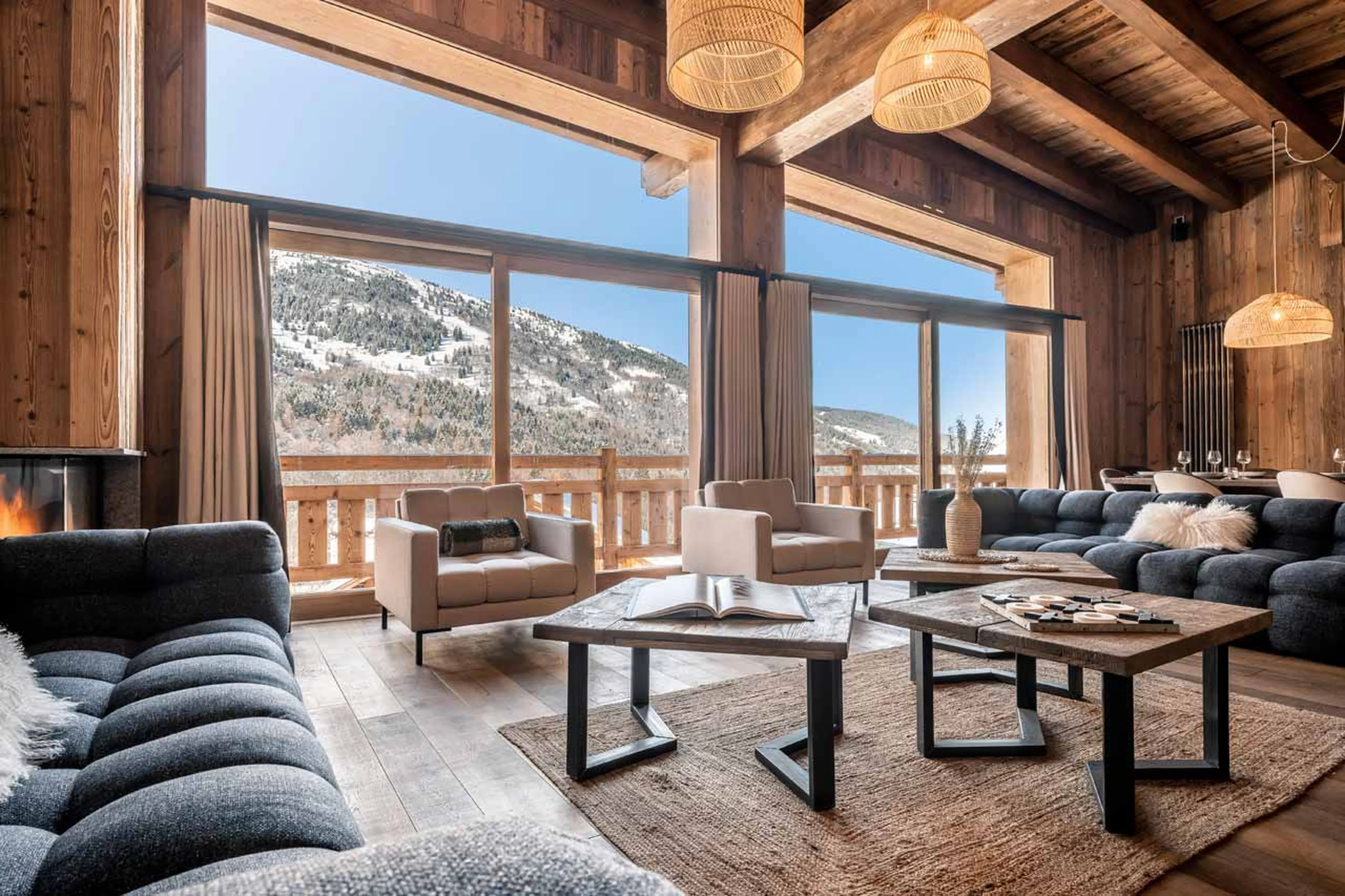Living area of Chalet des Amis in Meribel