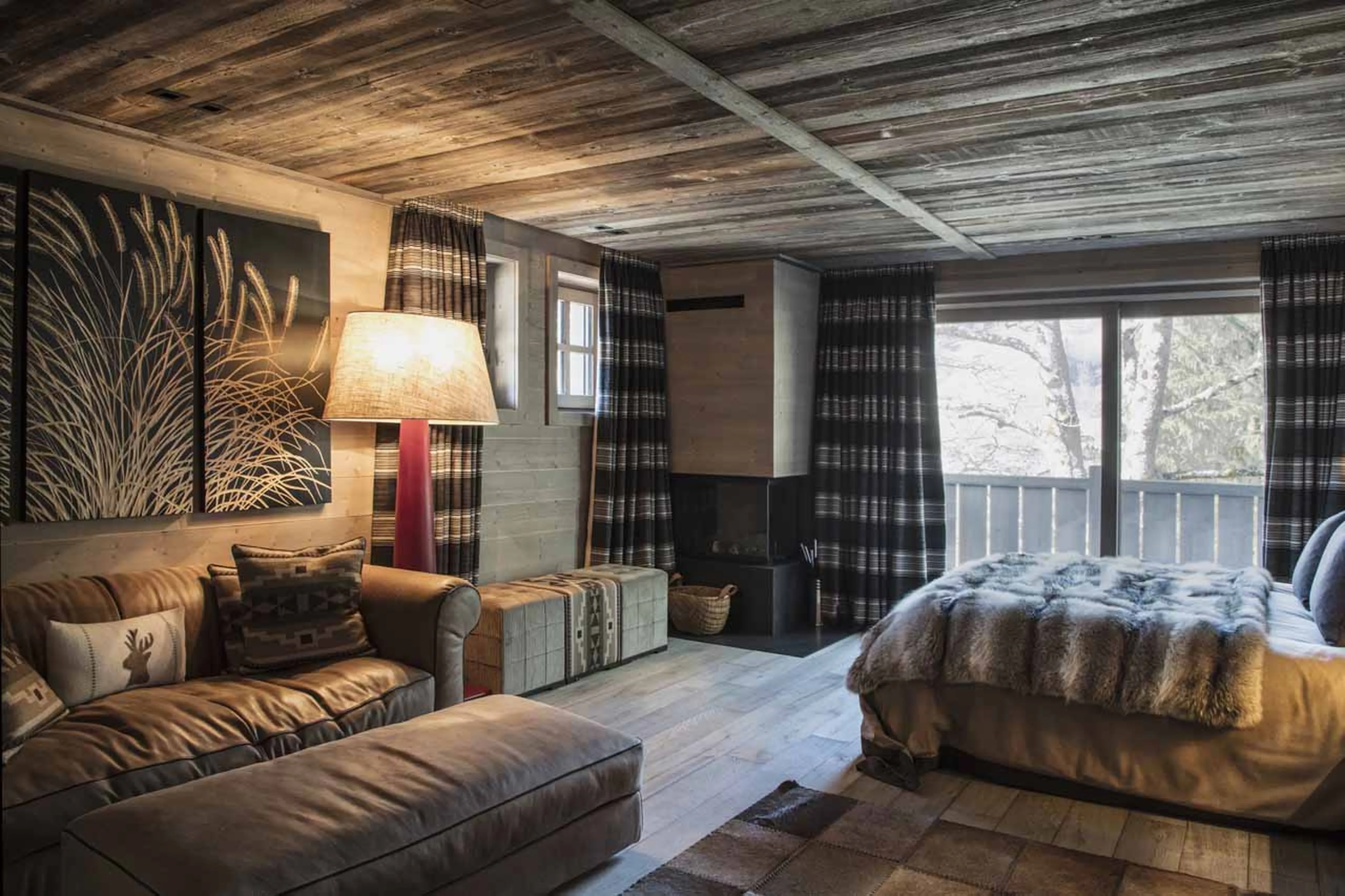 Bedroom one at Chalet des Ecureuils in Megeve