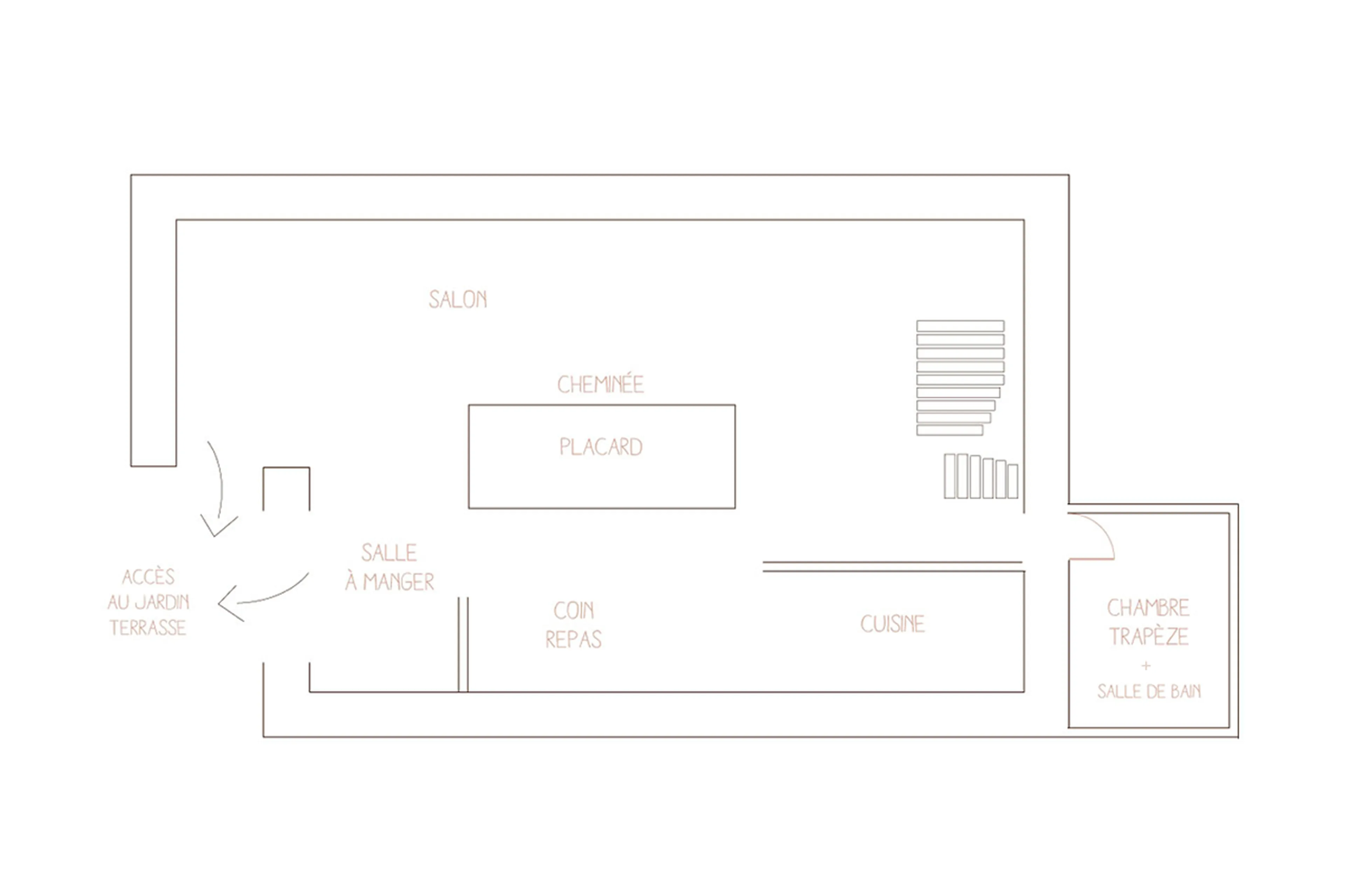 Level 1 floor plan of Chalet des Fermes in Megeve