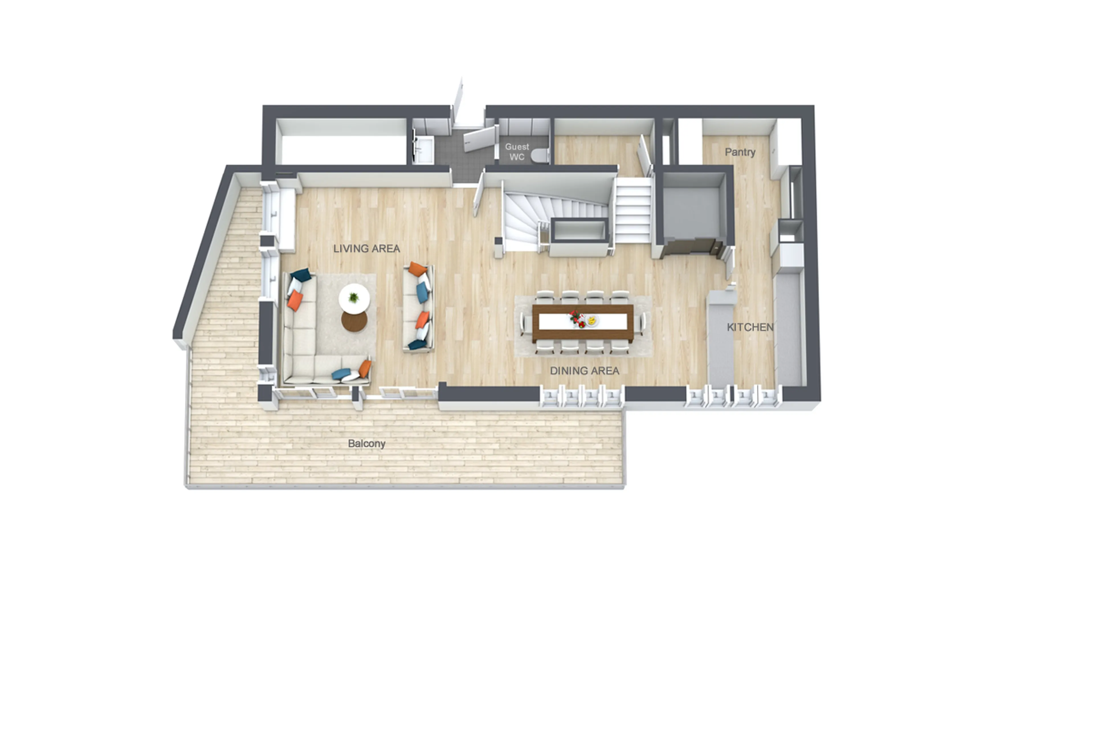 Level 2 floor plan of Chalet des Legendes in Val d'Isere