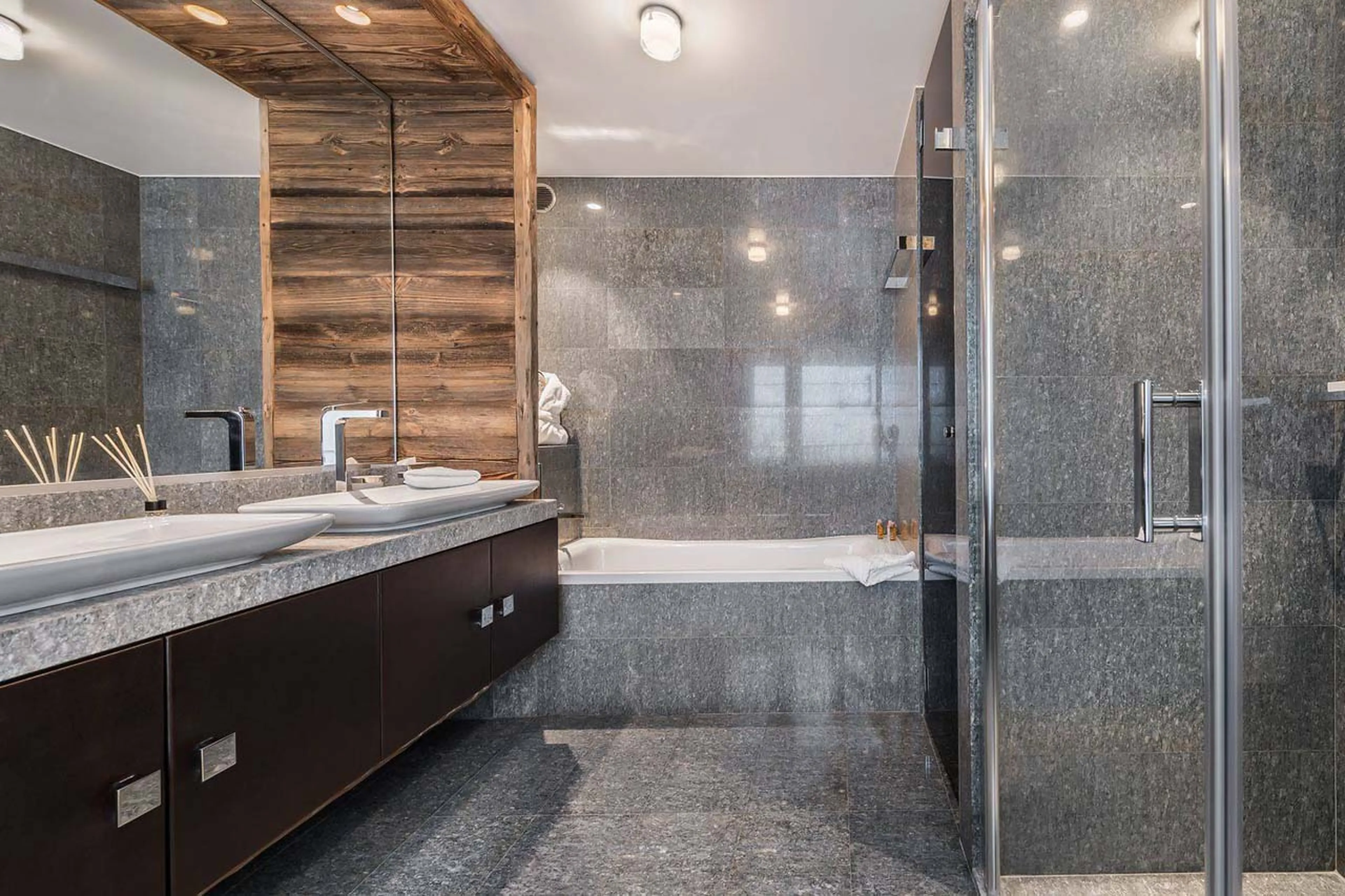 Bathroom two at Chalet Des Sens in Megeve