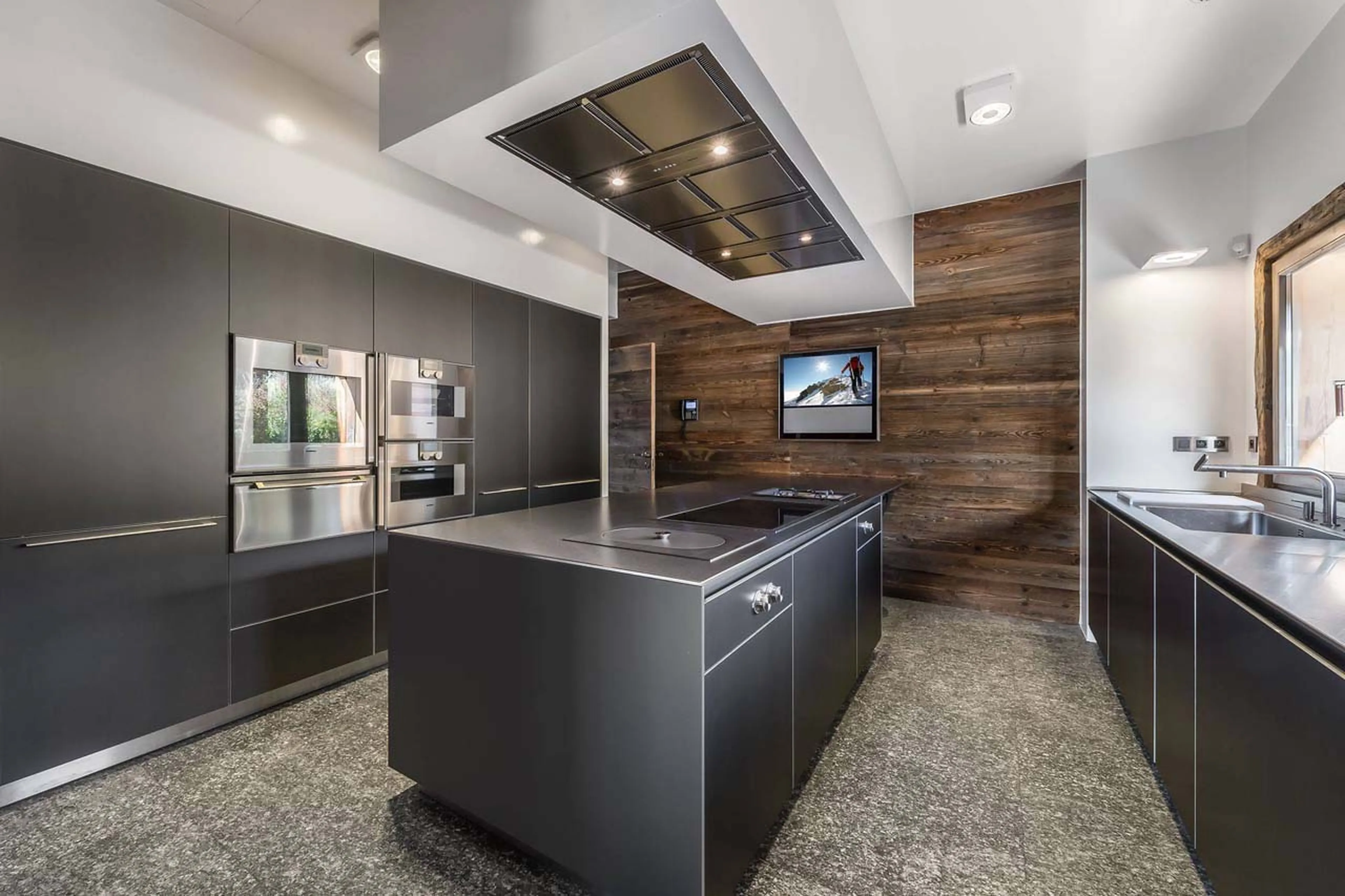 Semi-professional kitchen at Chalet Des Sens in Megeve