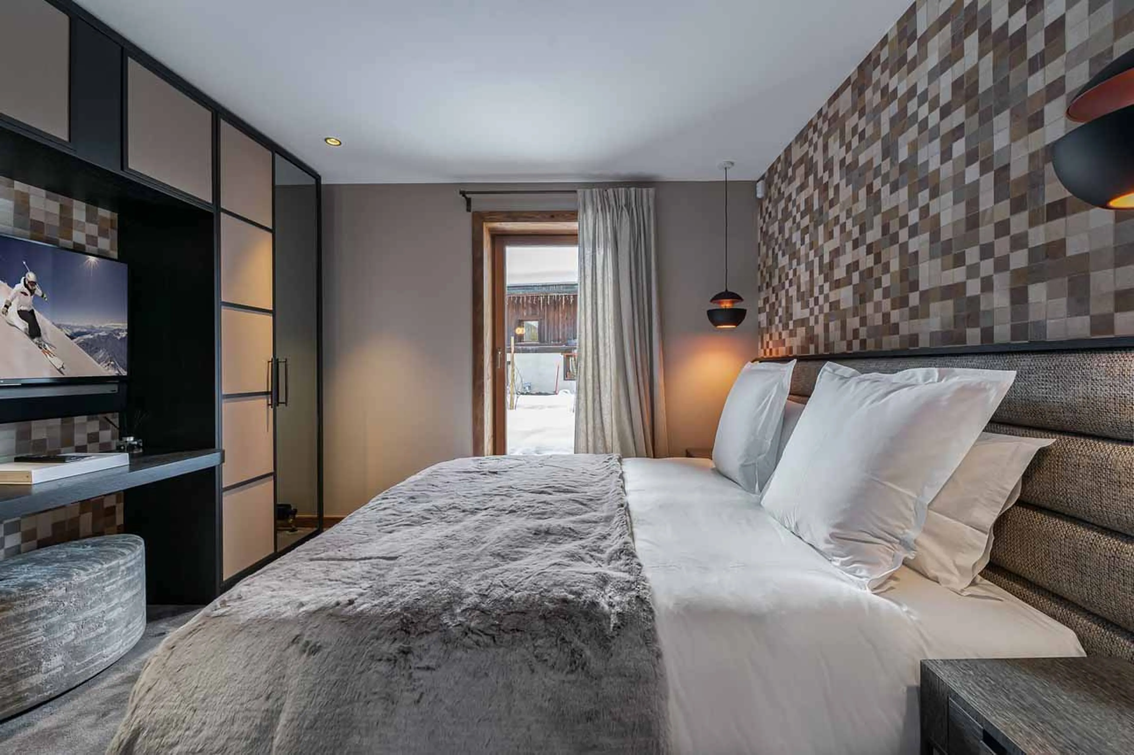 Bedroom three at Chalet Divinity in Megeve