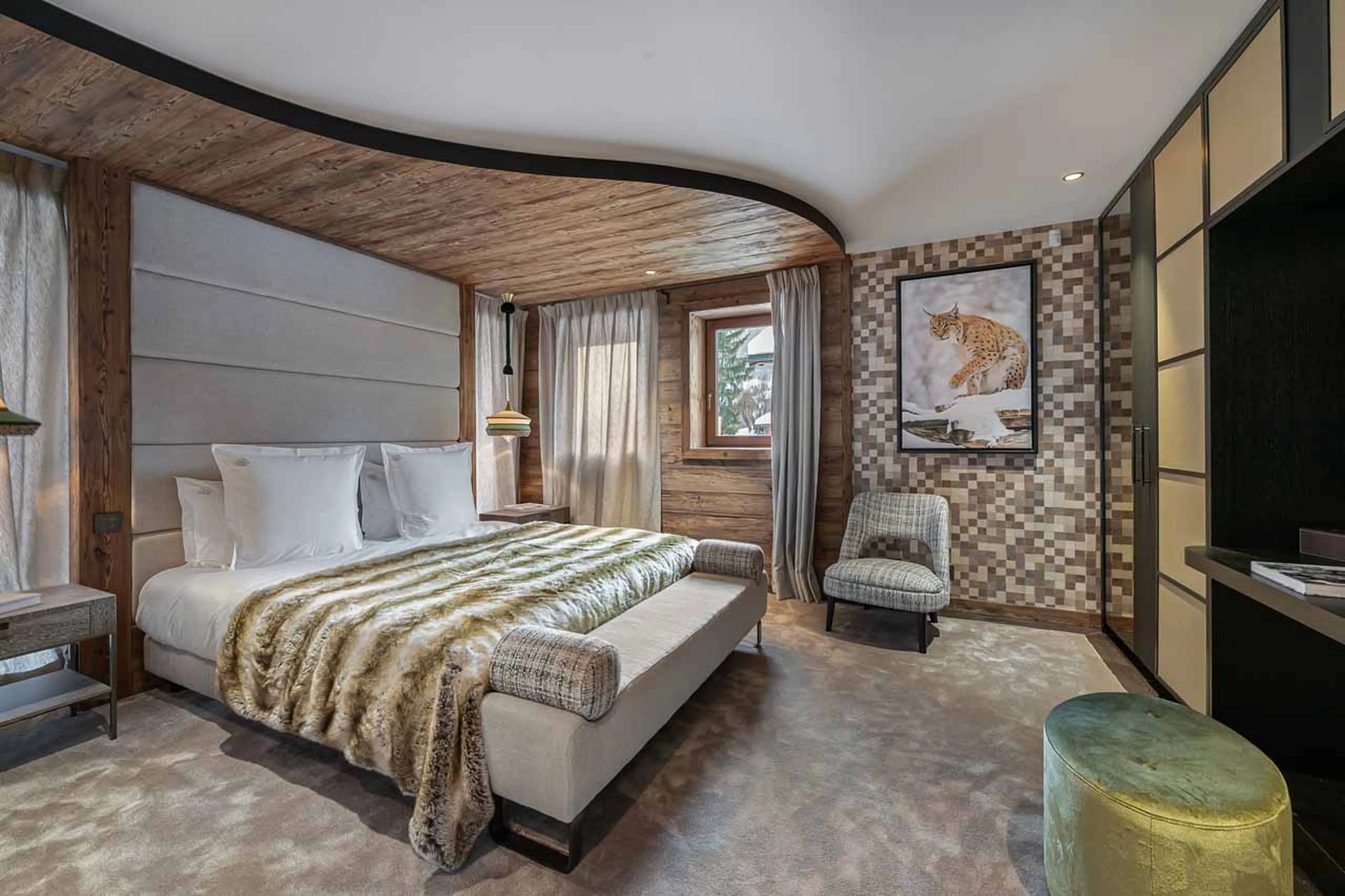 Bedroom four at Chalet Divinity in Megeve