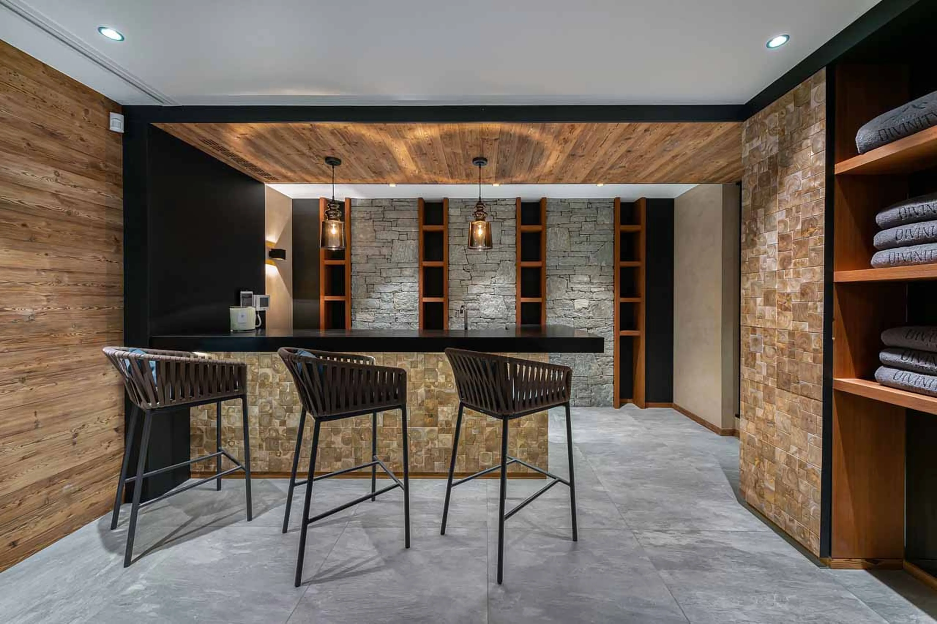 Spa area at Chalet Divinity in Megeve