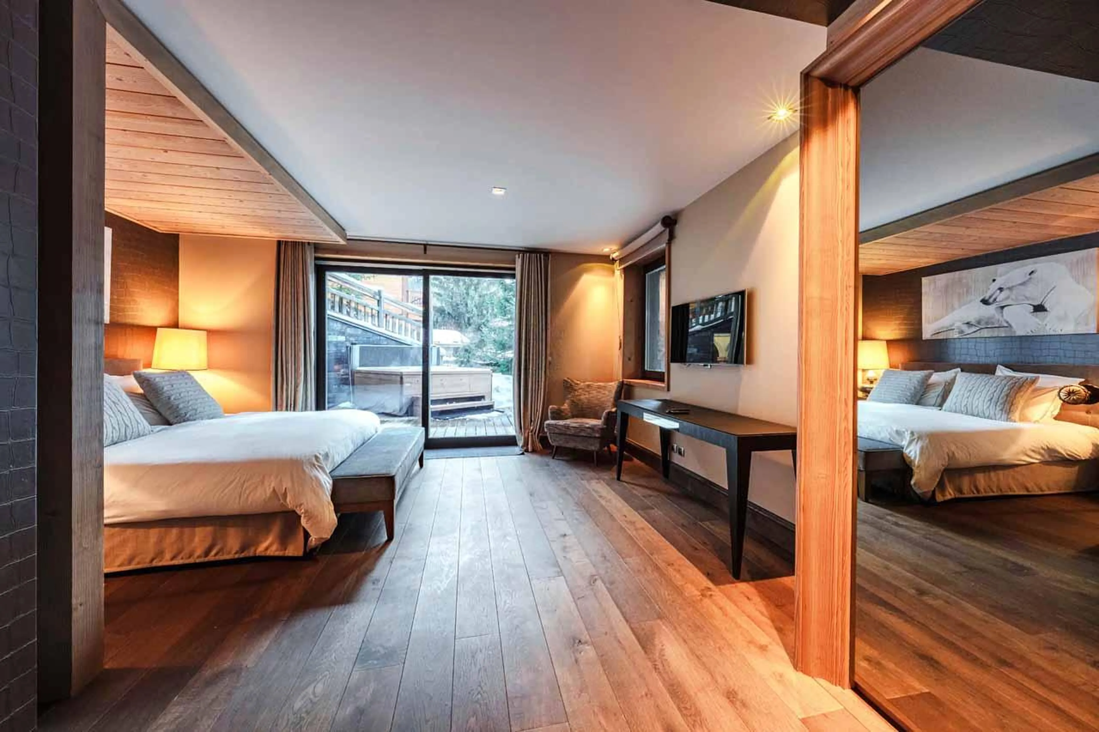 Bedroom four at Chalet Dolce Vita in Courchevel 1650