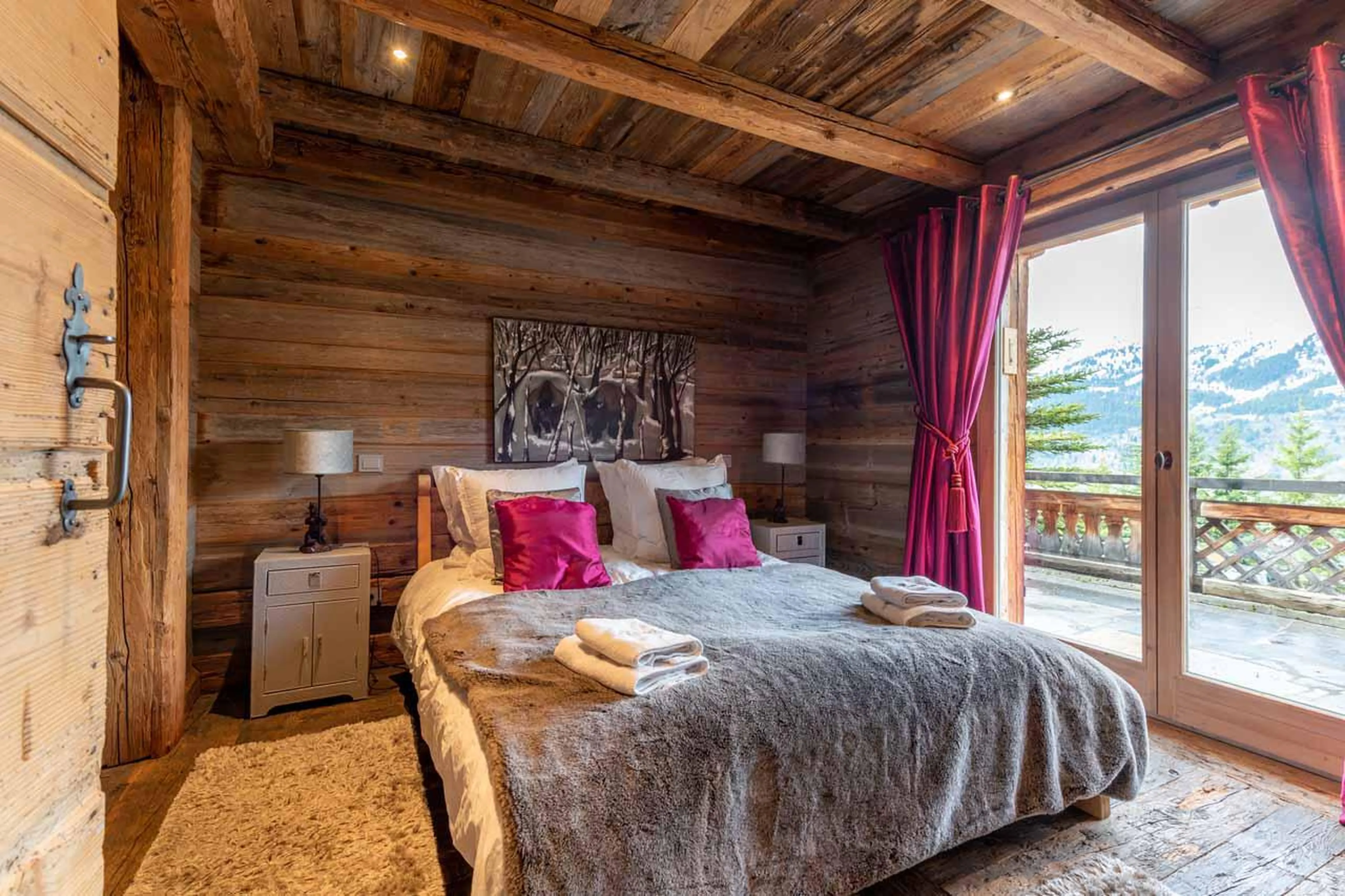 Bedroom one at Chalet Druchka in Meribel