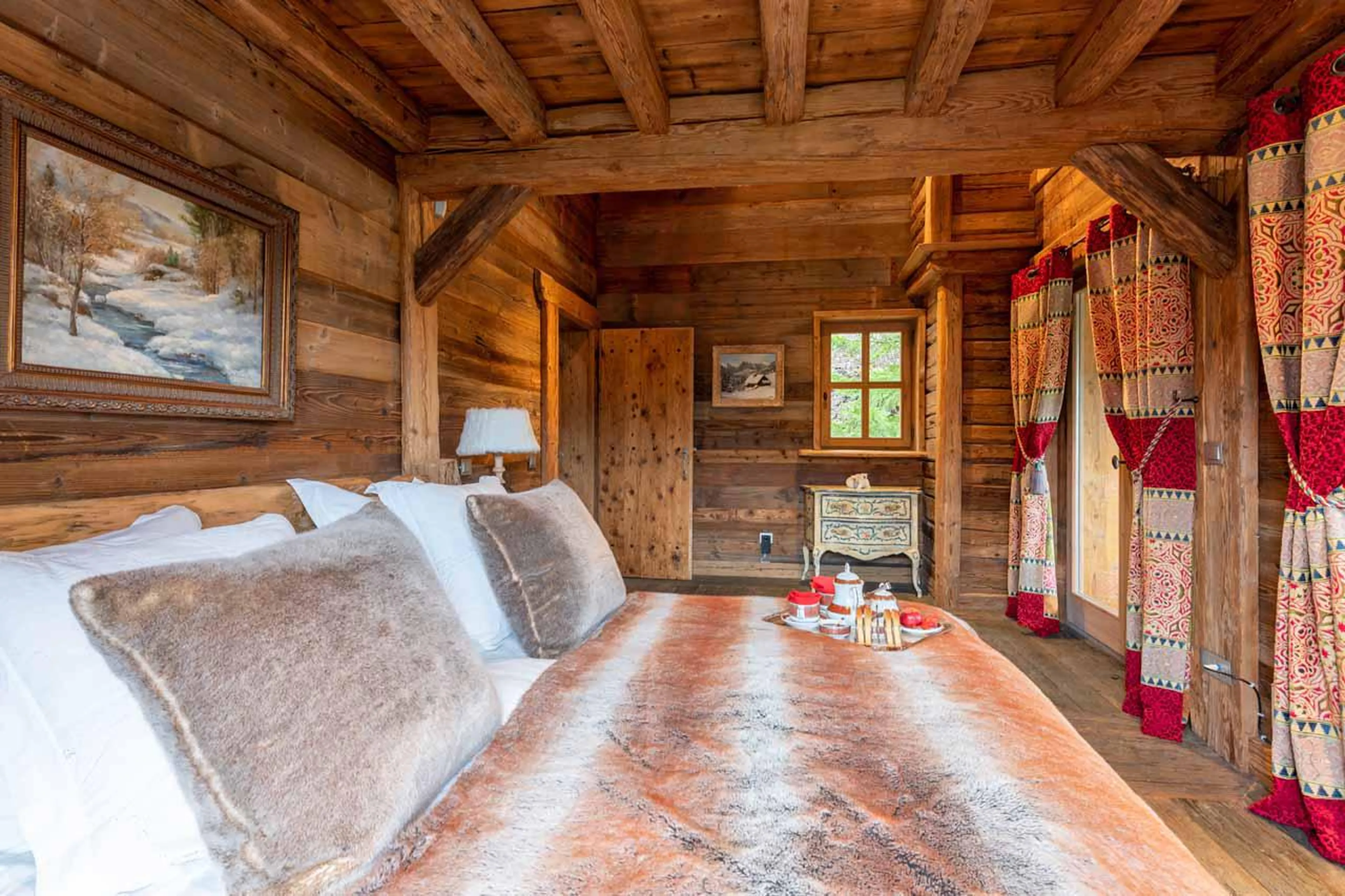 Bedroom two at Chalet Druchka in Meribel