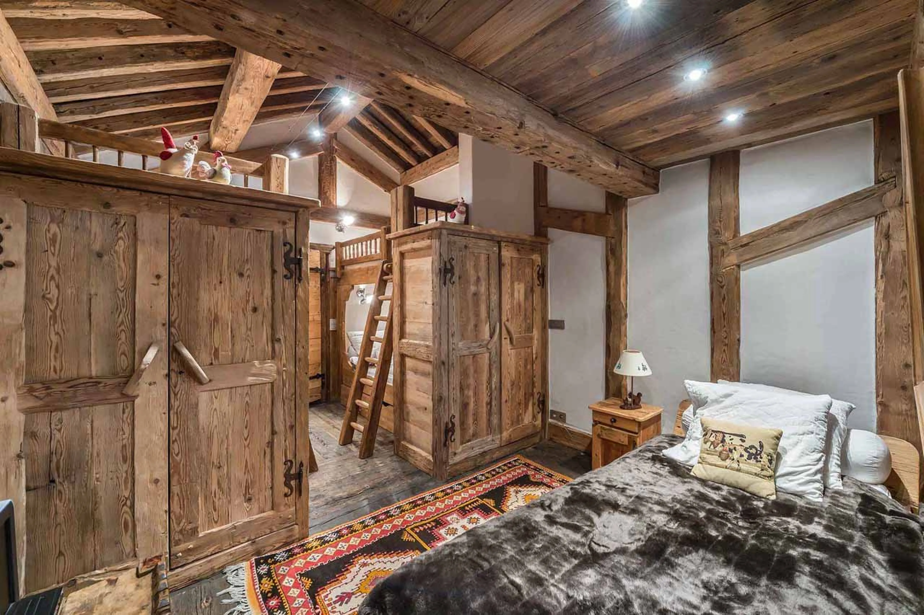 Bedroom five at Chalet Druchka in Meribel