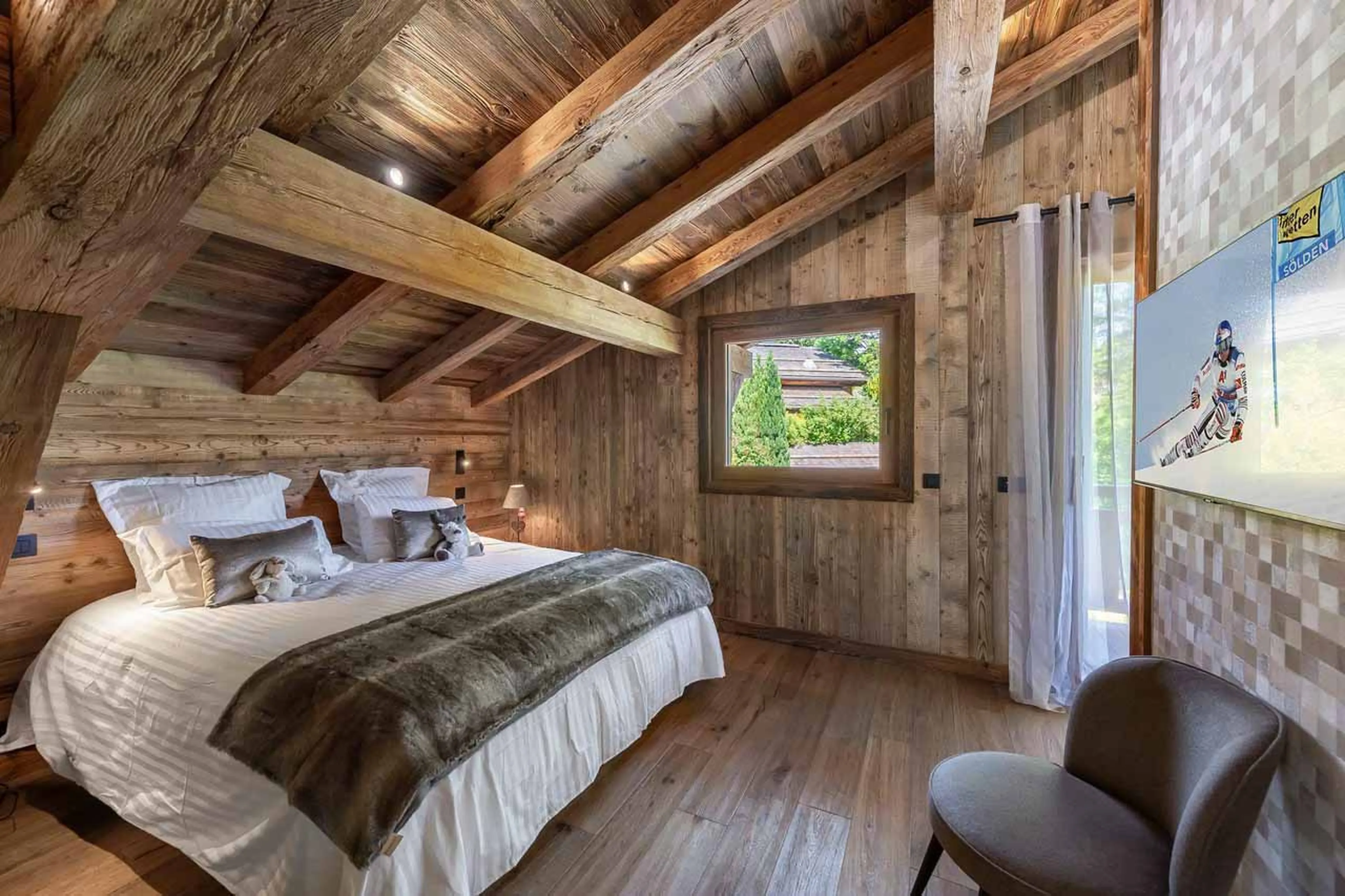 Bedroom two at Chalet Eastwood in Megeve