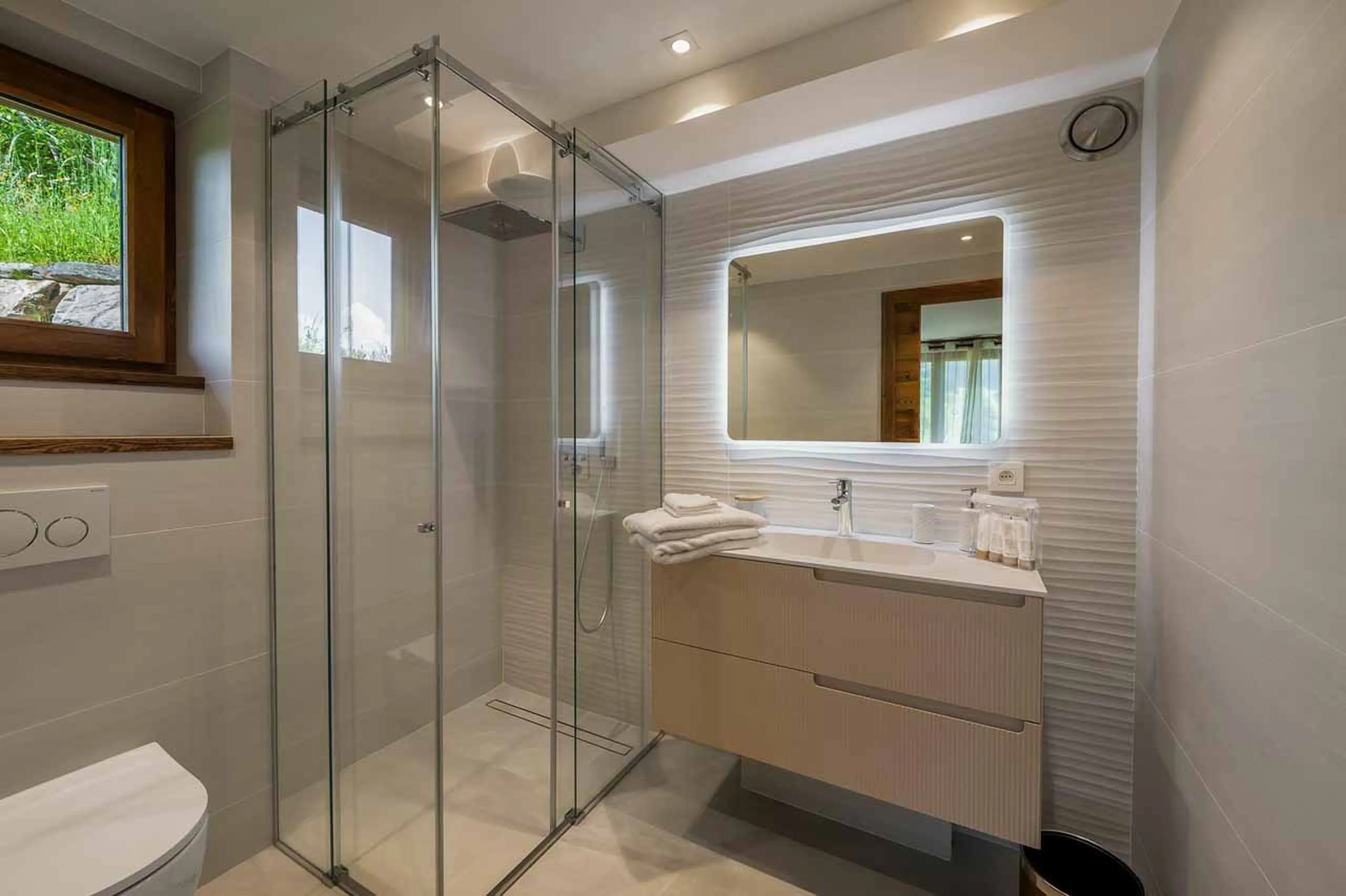 Shower room four at Chalet Eastwood in Megeve