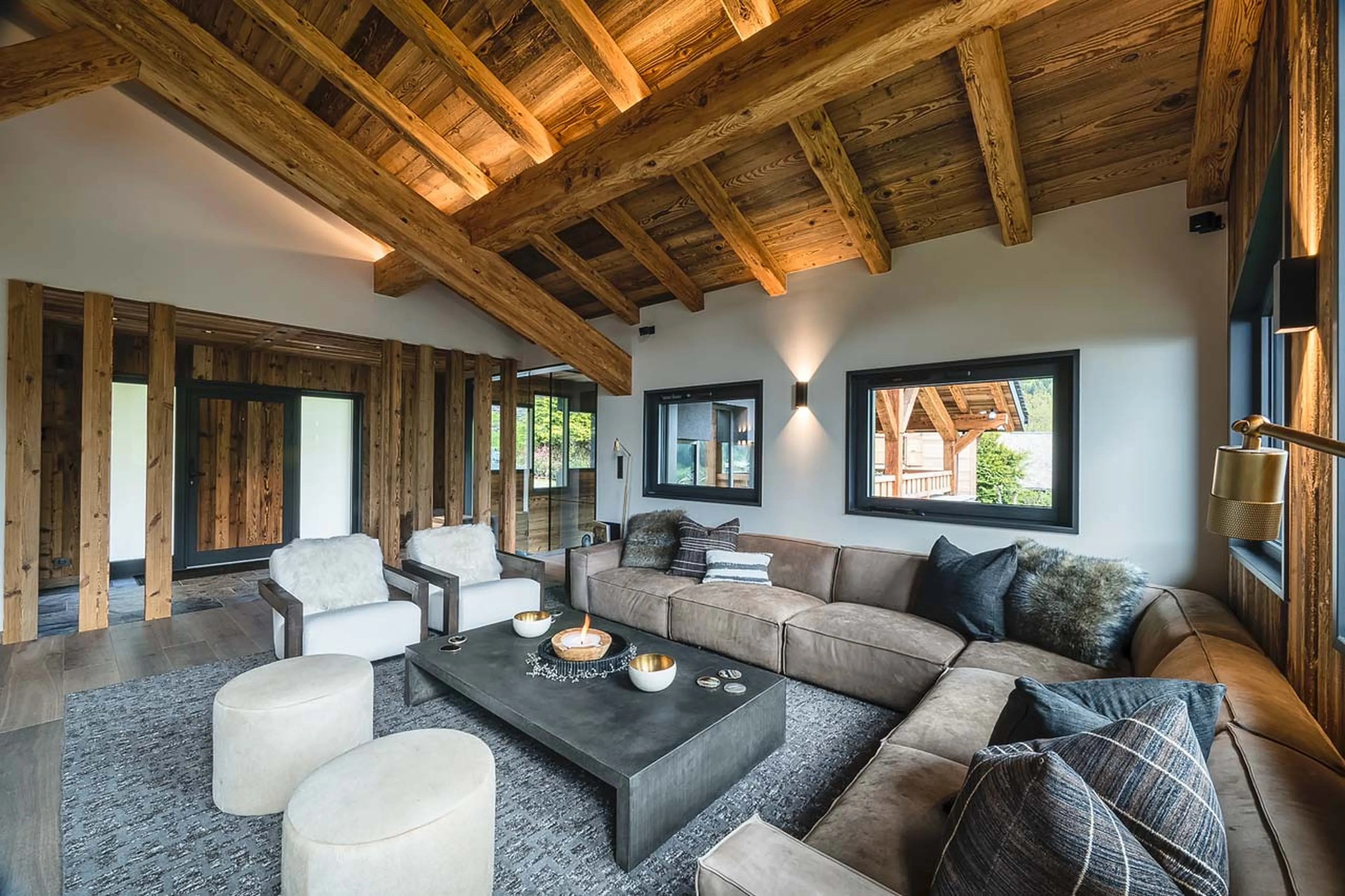 Living room at Chalet Ecliptique in Morzine