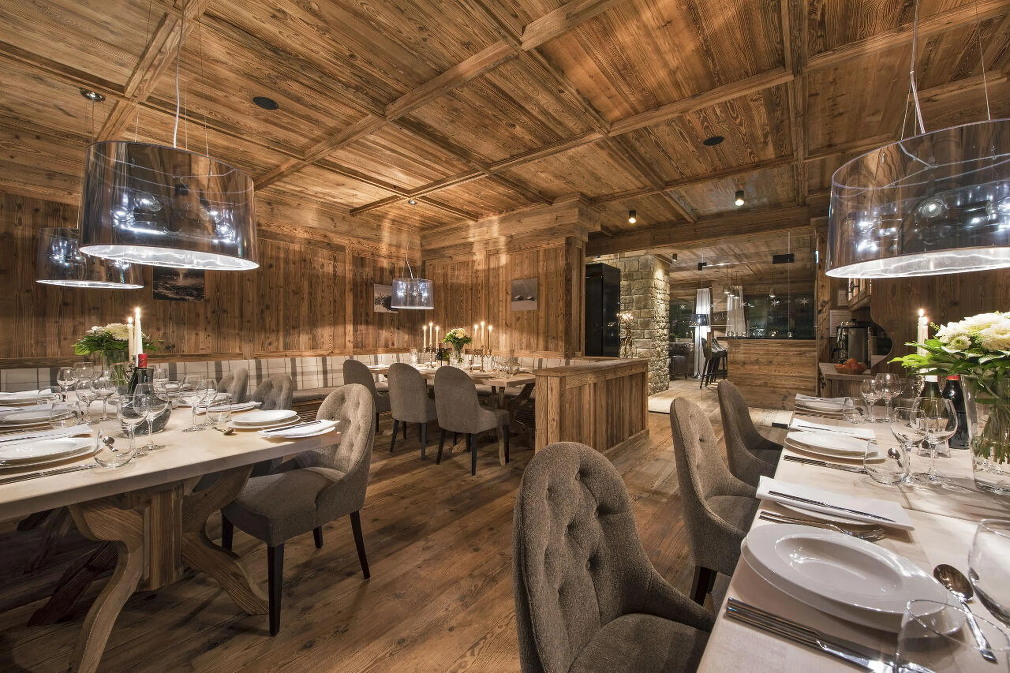 Main dining area at Chalet Eden Rock in St Anton