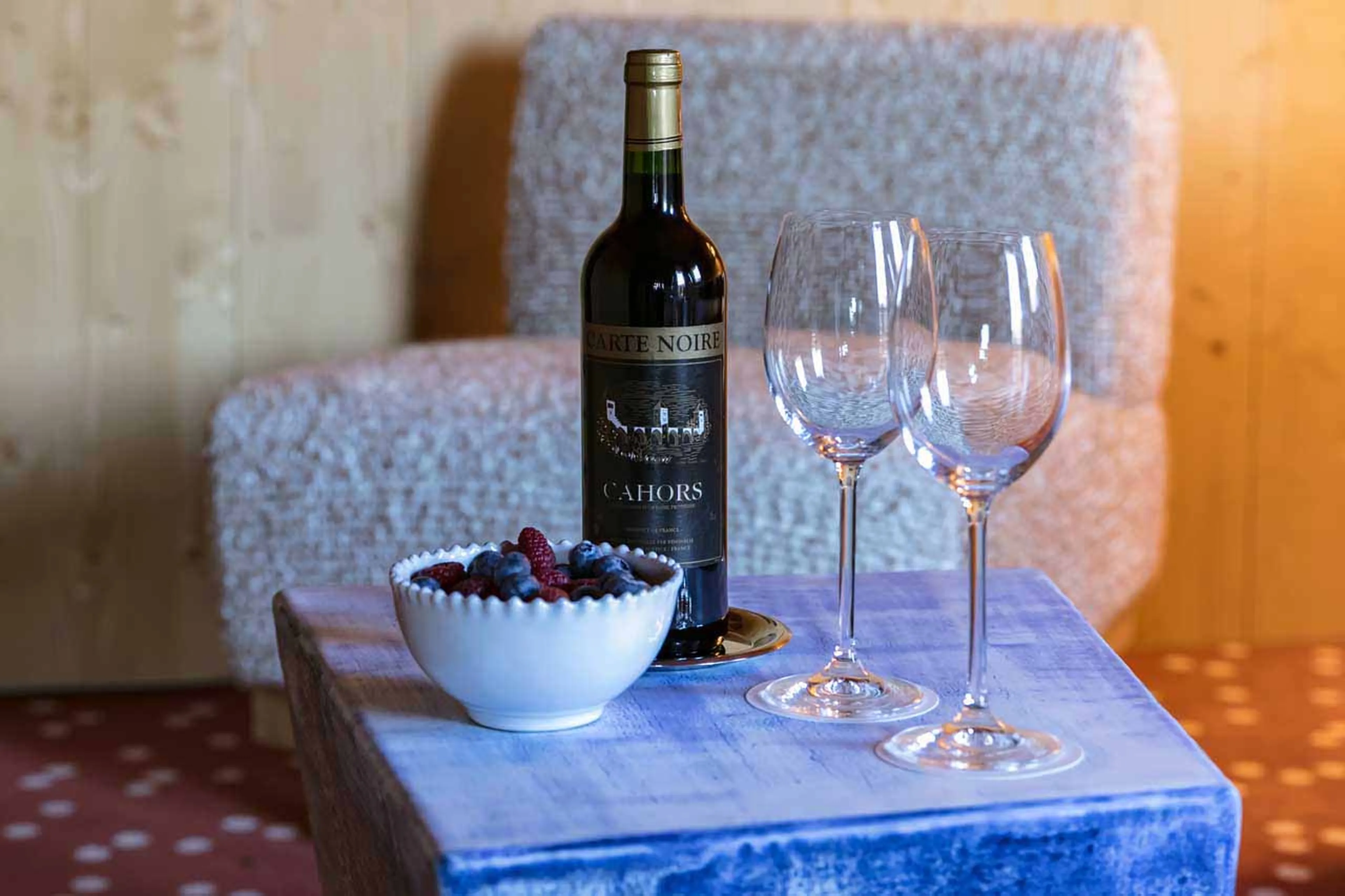 Welcome drinks at Chalet Eglantine in Meribel