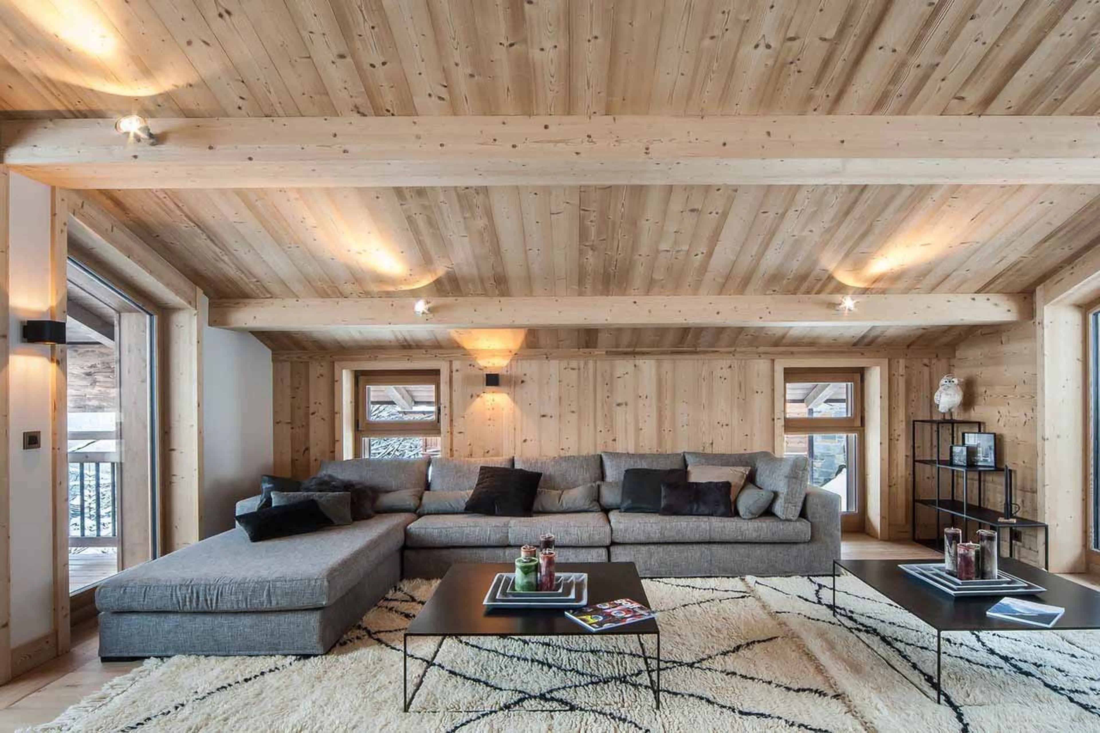 Living room at Chalet Eiger in Courchevel 1550
