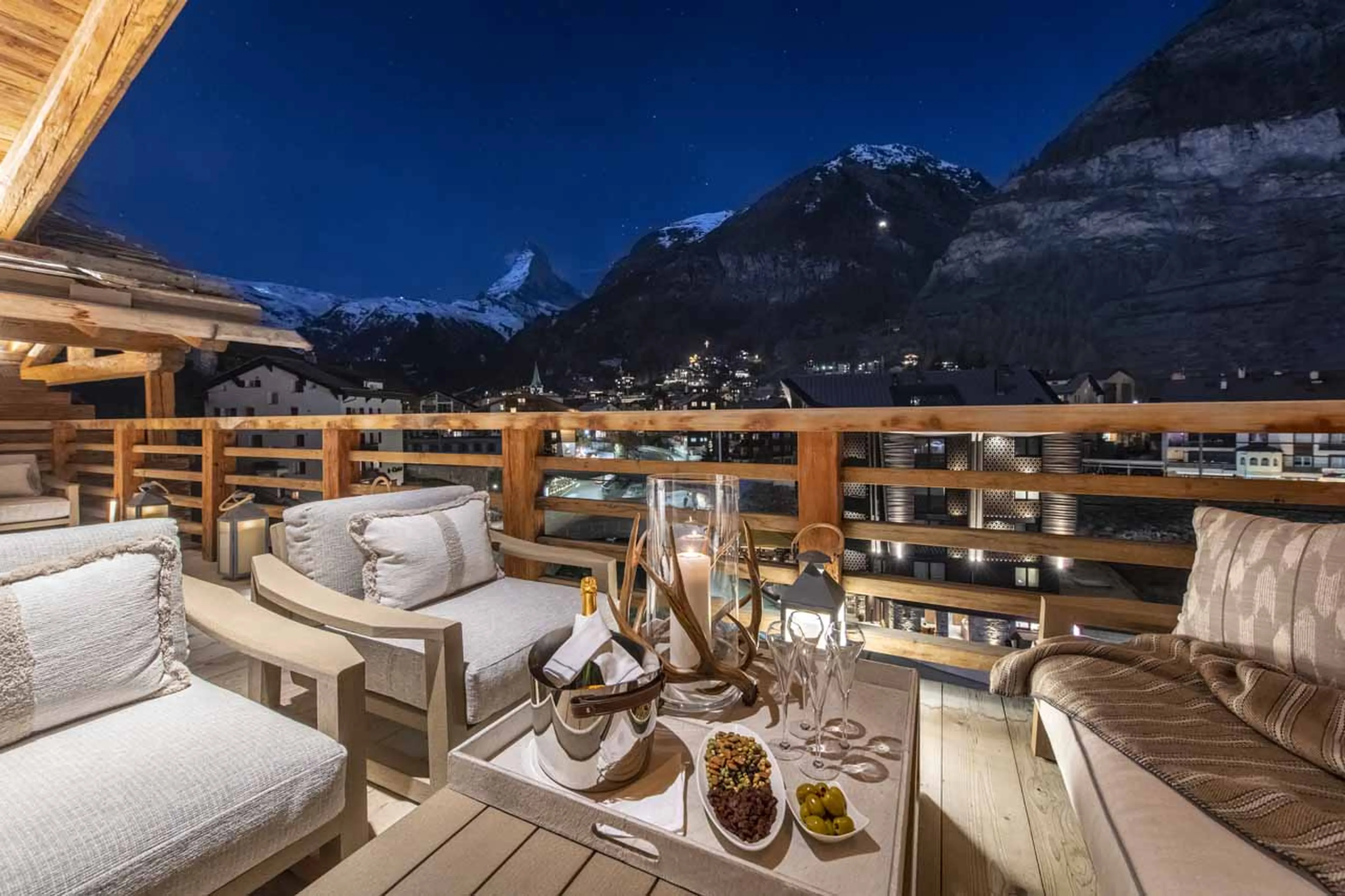 Balcony at Chalet Elbrus in Zermatt