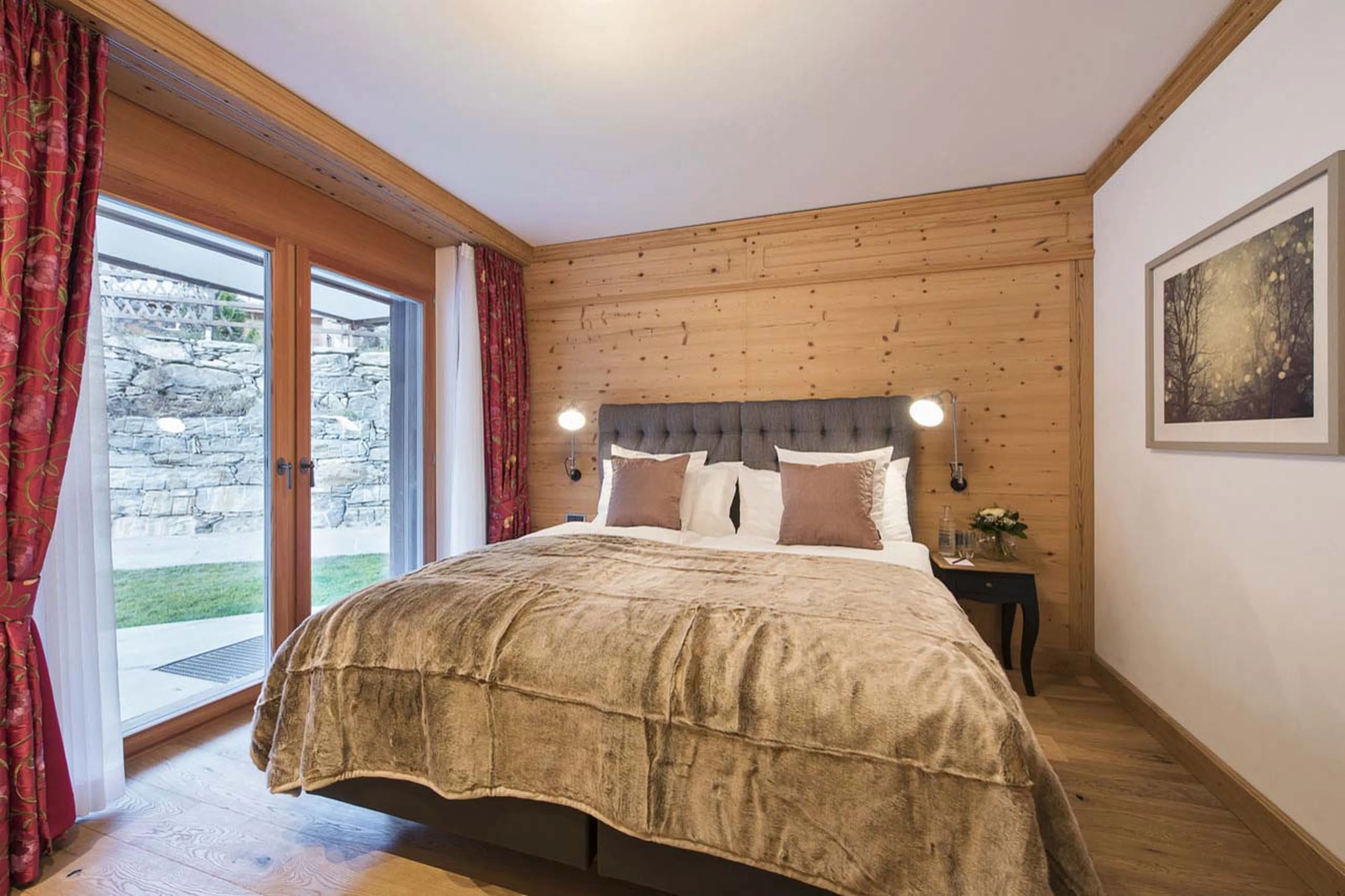 Bedroom three terrace at Chalet Elena in Zermatt