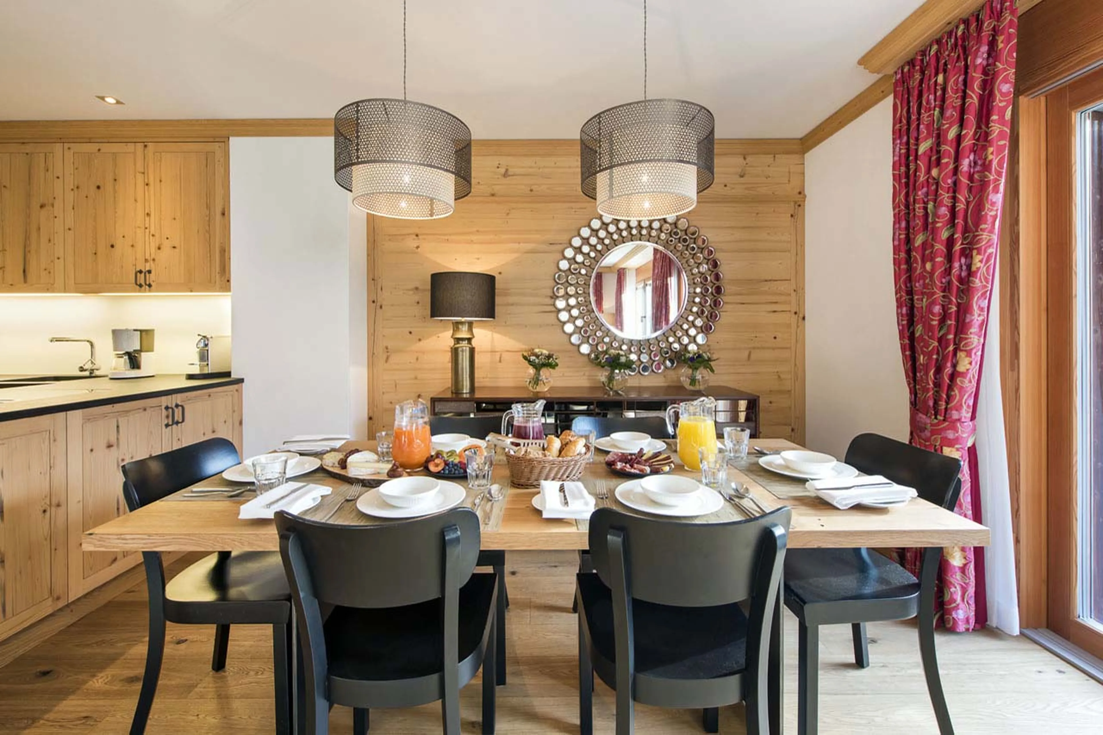 Dining area of Chalet Elena in Zermatt