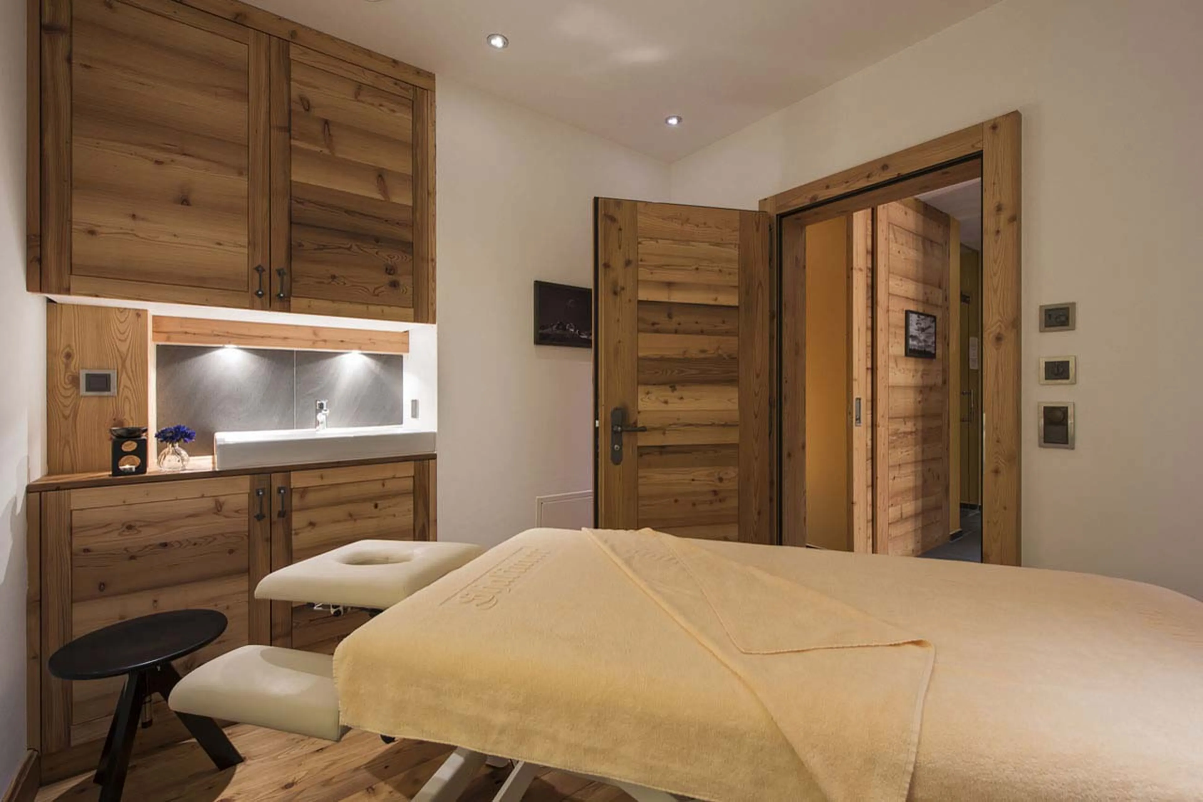 Massage room at Chalet Elena in Zermatt