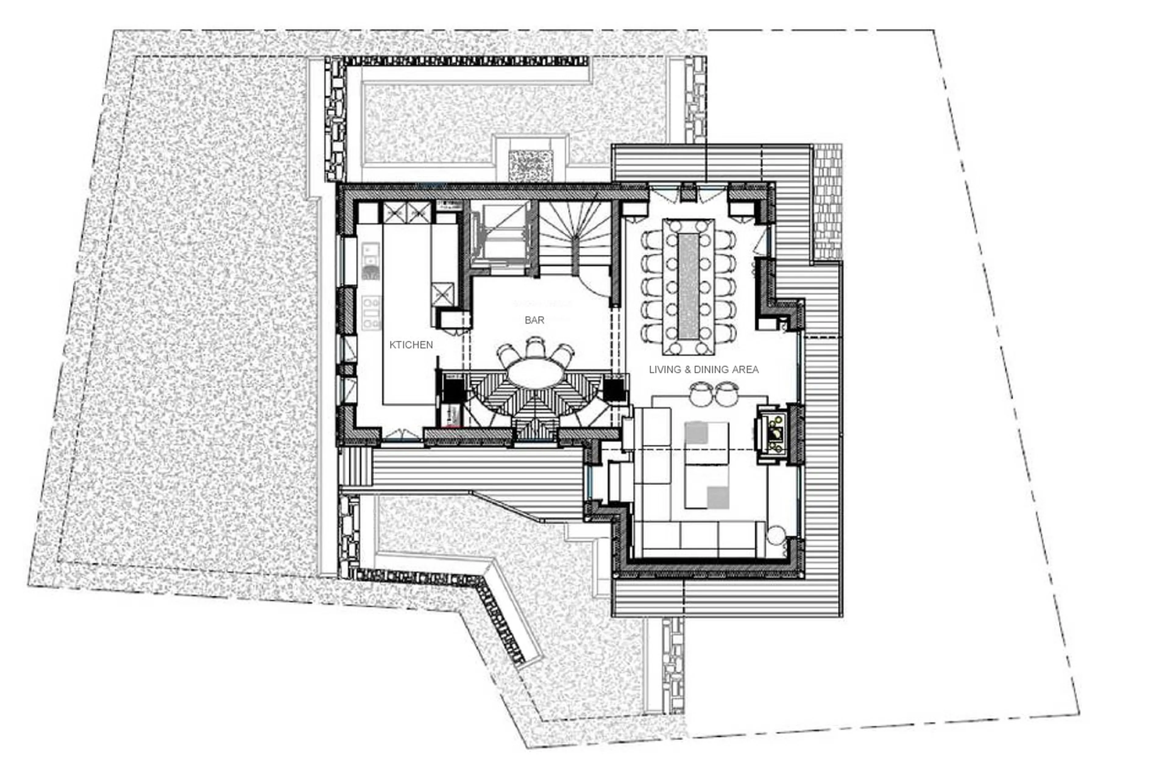 Level 2 floor plan of Chalet Elixir in Courchevel 1850