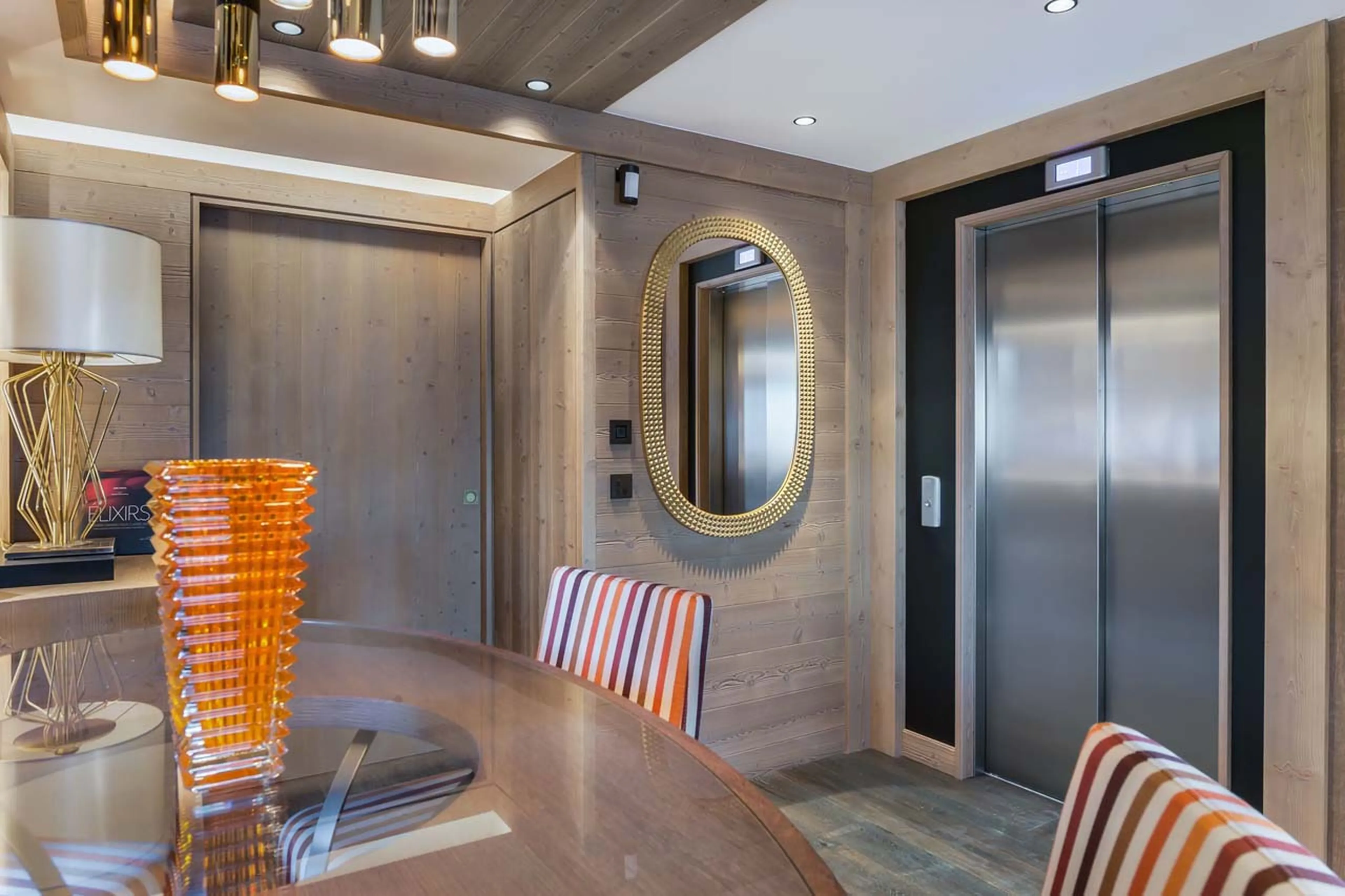 Entrance hall at Chalet Elixir in Courchevel 1850