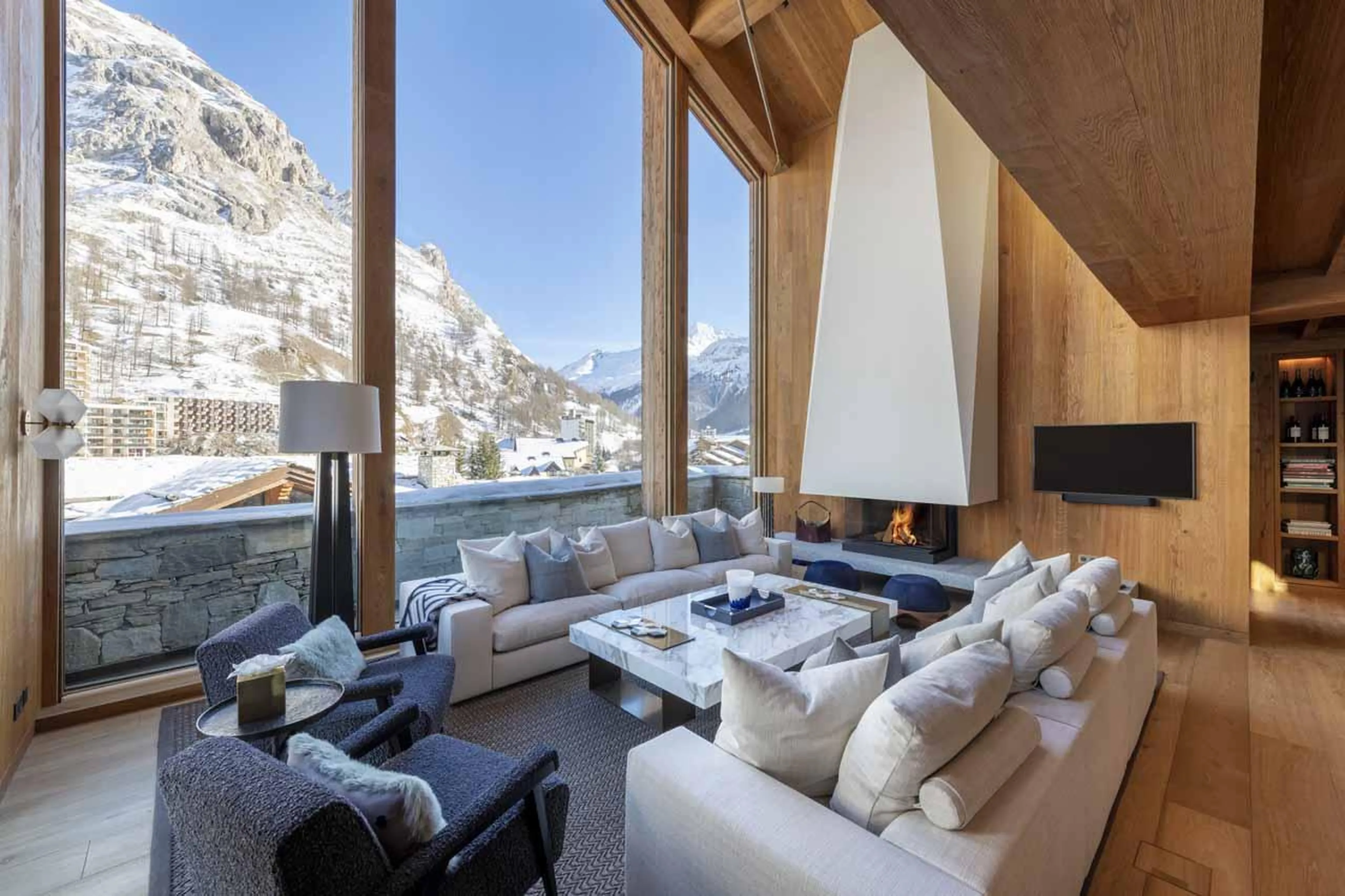 Fireplace at Chalet Etoile du Nord - West Wing in Val d'Isere