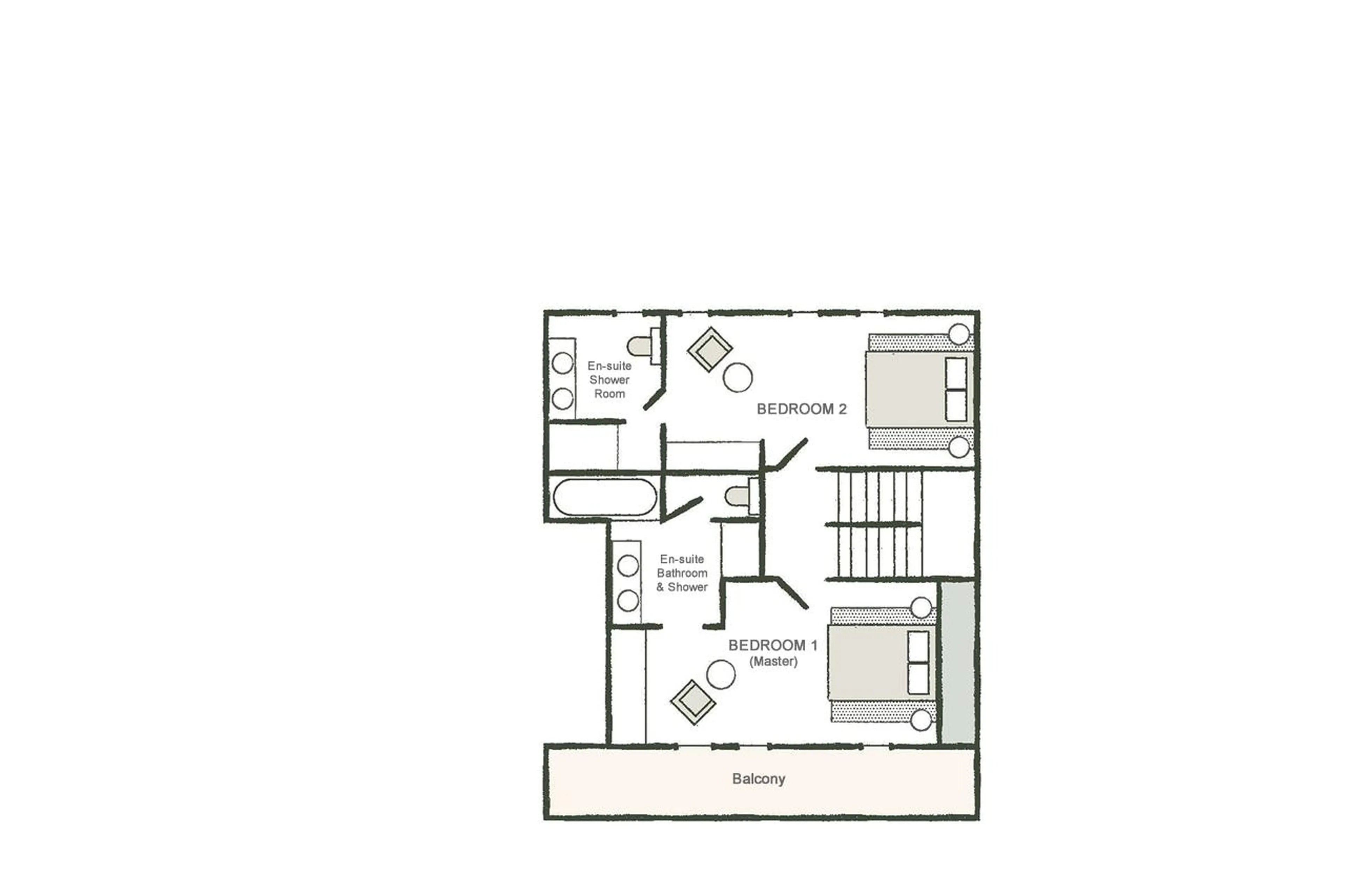 Level 2 floor plan of Chalet Eustache in Megeve
