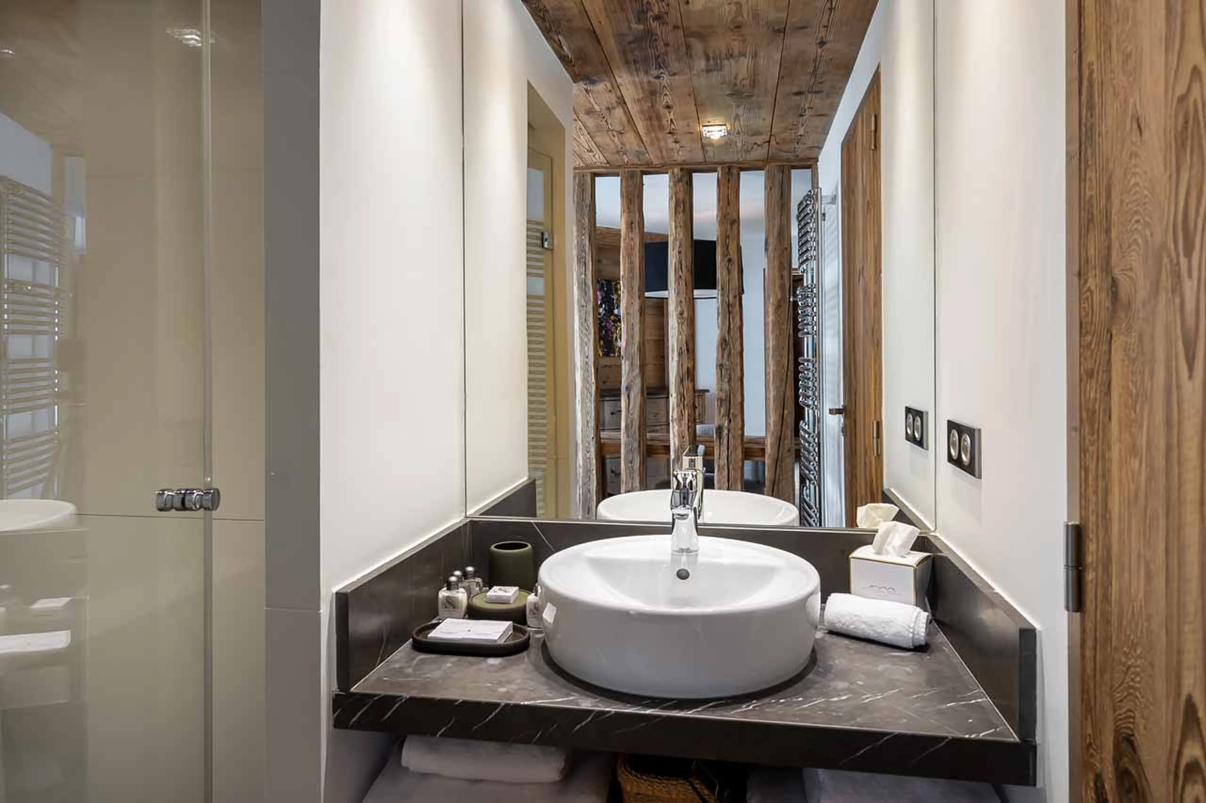 Shower room one at Chalet La Face in Val d'Isere