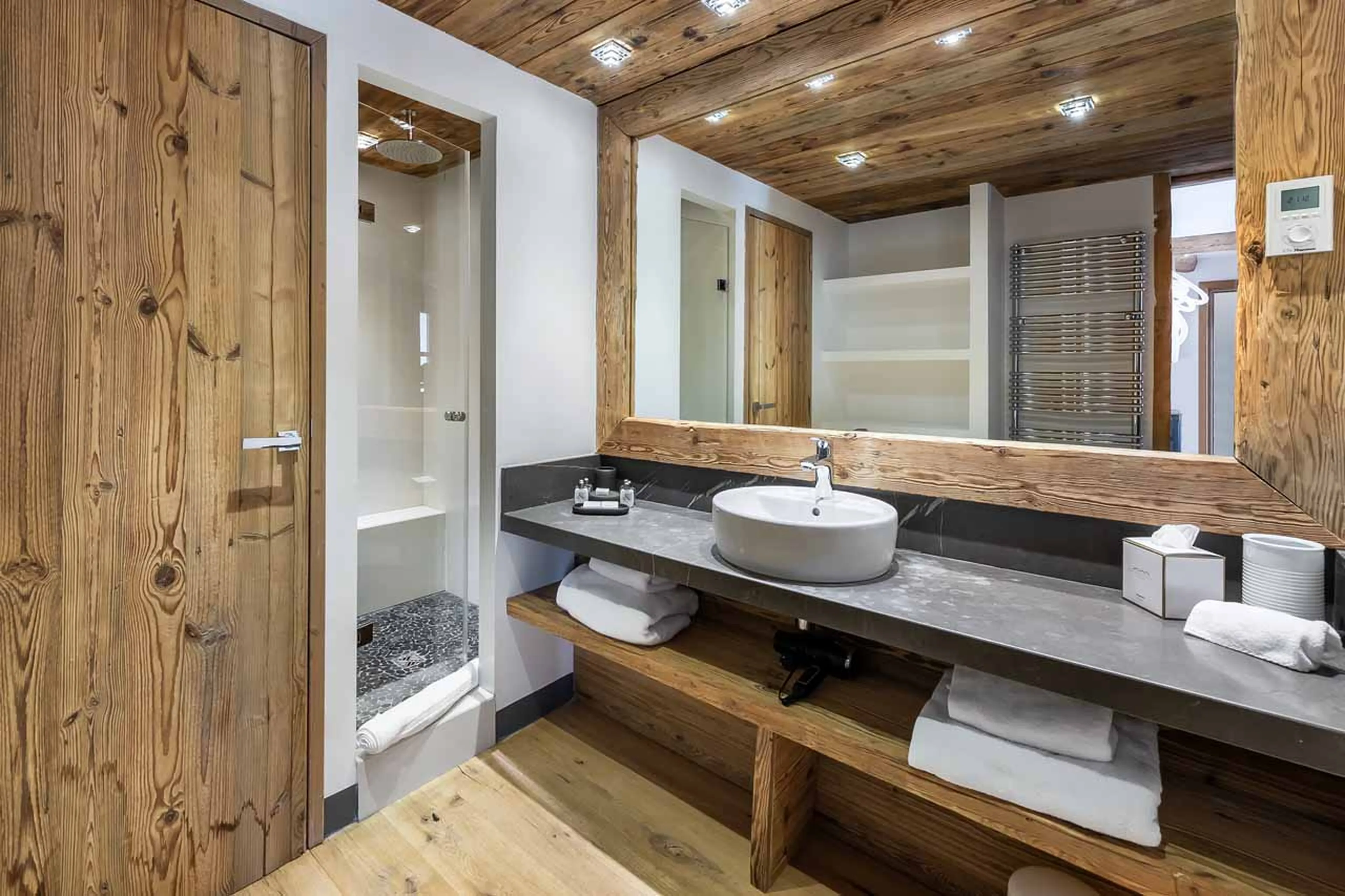 Shower room three at Chalet La Face in Val d'Isere