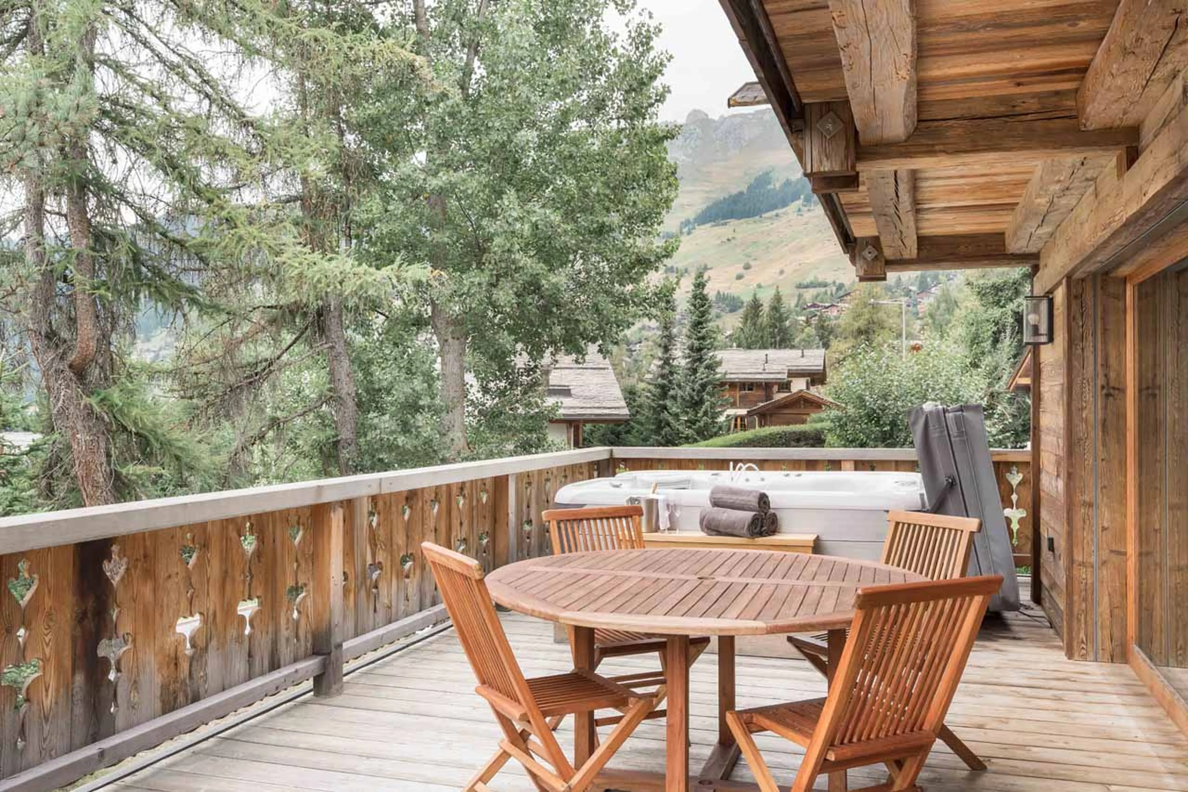 Balcony at Chalet Feuillu in Verbier