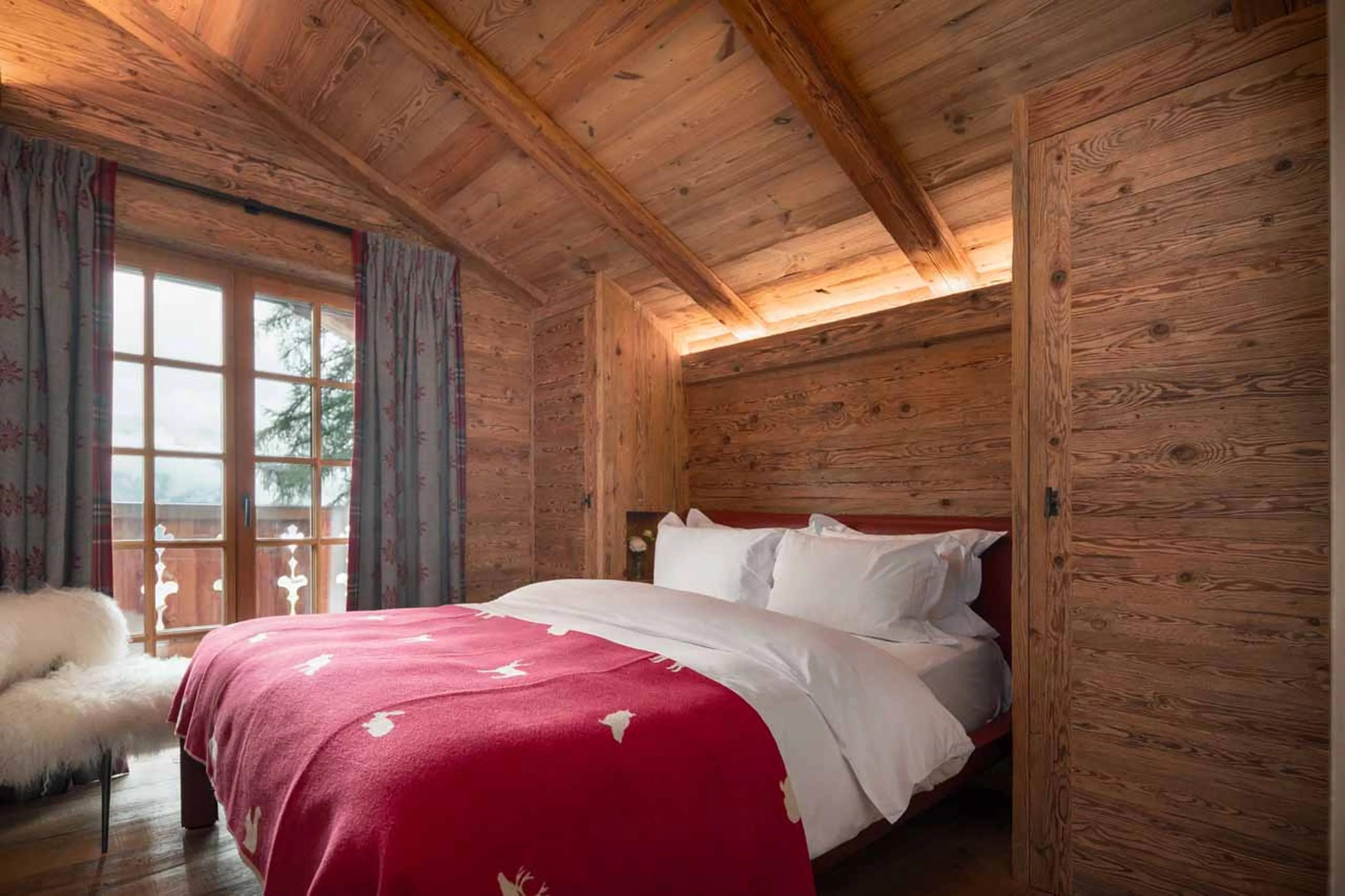 Bedroom three at Chalet Feuillu in Verbier